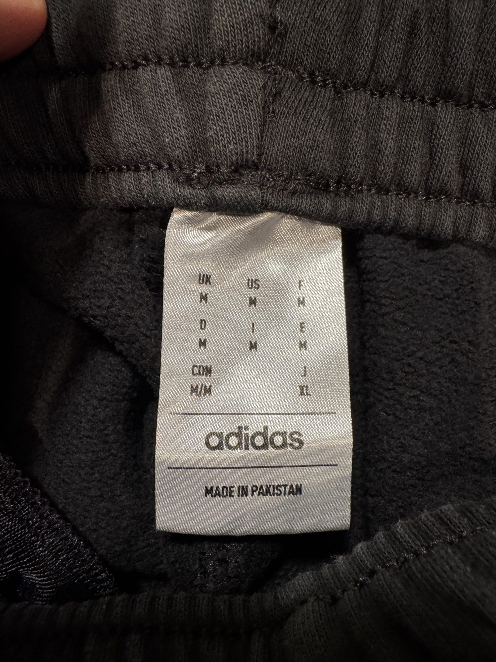 Men’s Adidas 3-Stripes Fleece Sweatpants – Black – Medium image 4