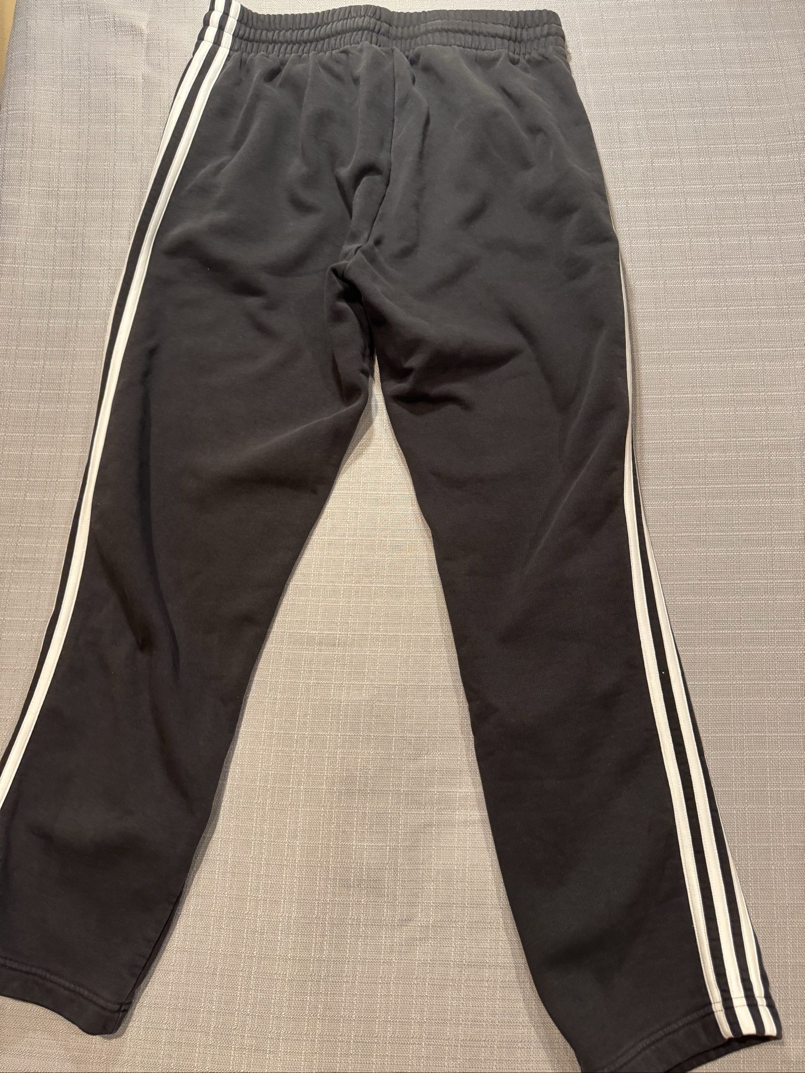 Men’s Adidas 3-Stripes Fleece Sweatpants – Black – Medium image 6