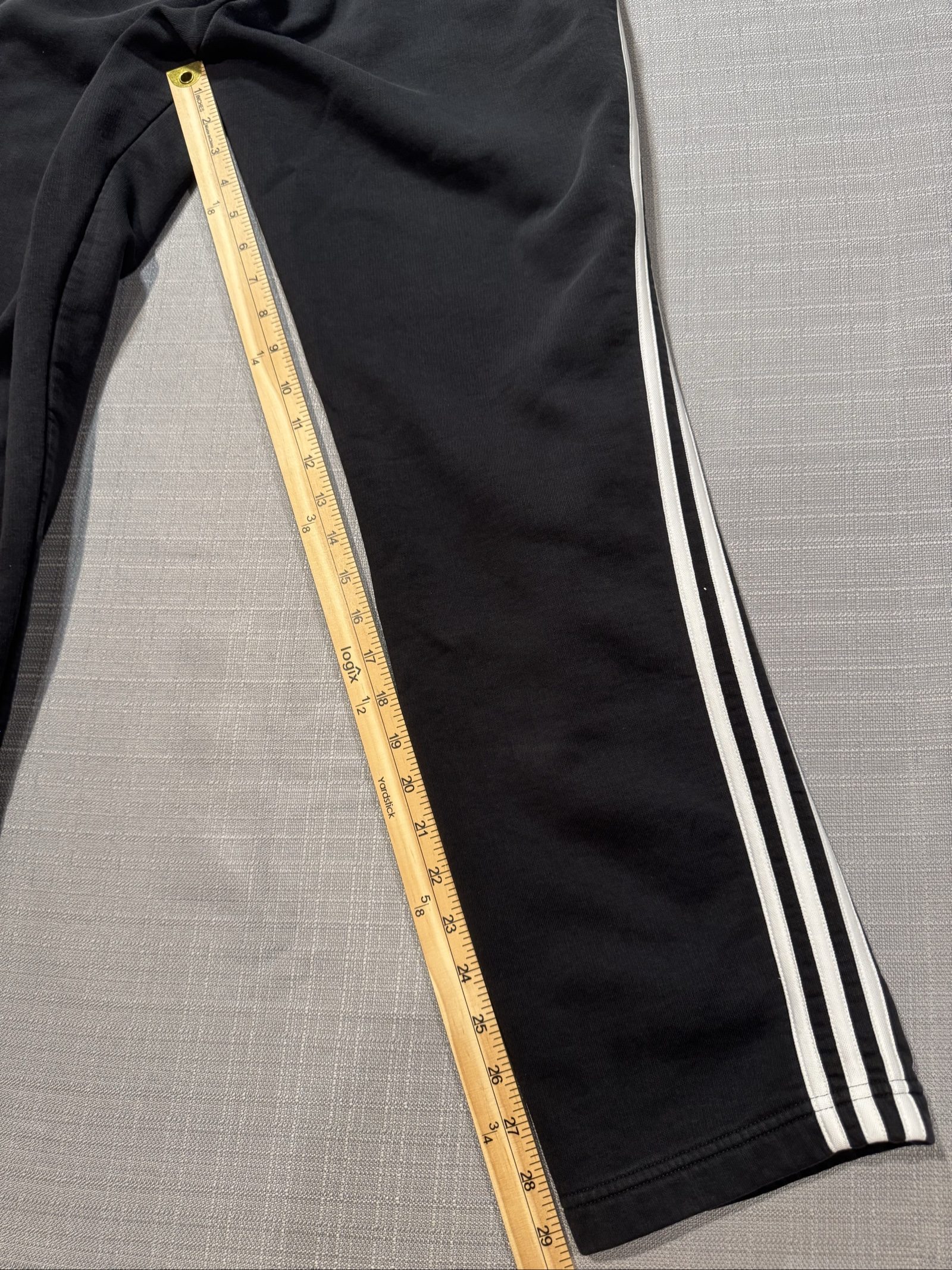 Men’s Adidas 3-Stripes Fleece Sweatpants – Black – Medium image 7