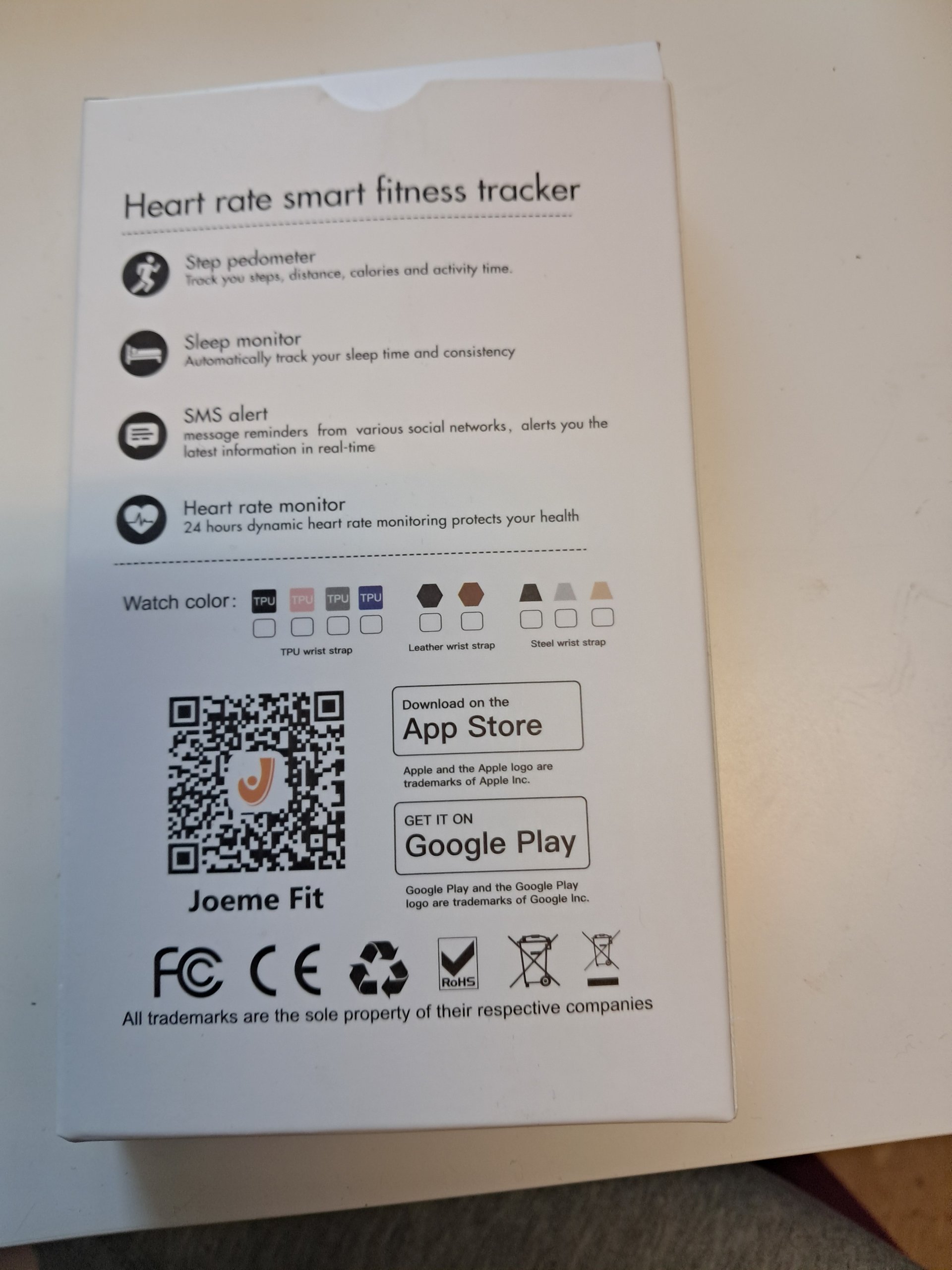 Smartwatch Fitness Tracker – Zwart image 2