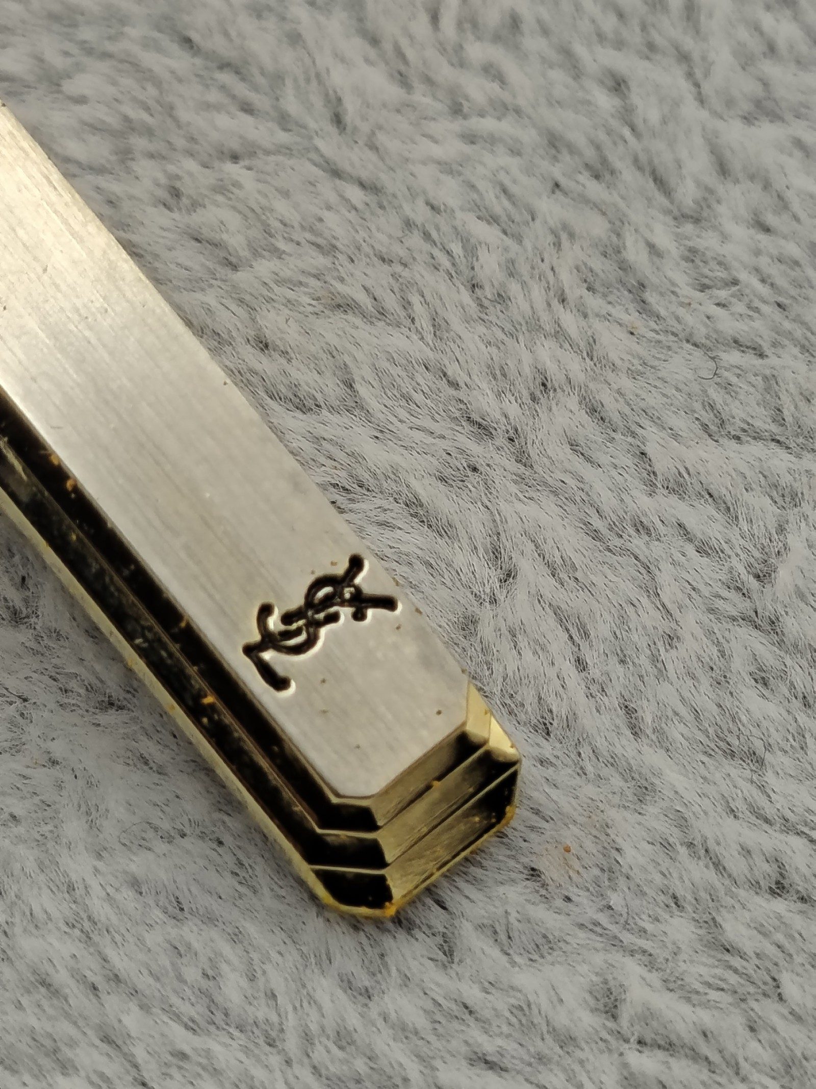 Yves Saint Laurent Gold Tie Clip with Box image 6