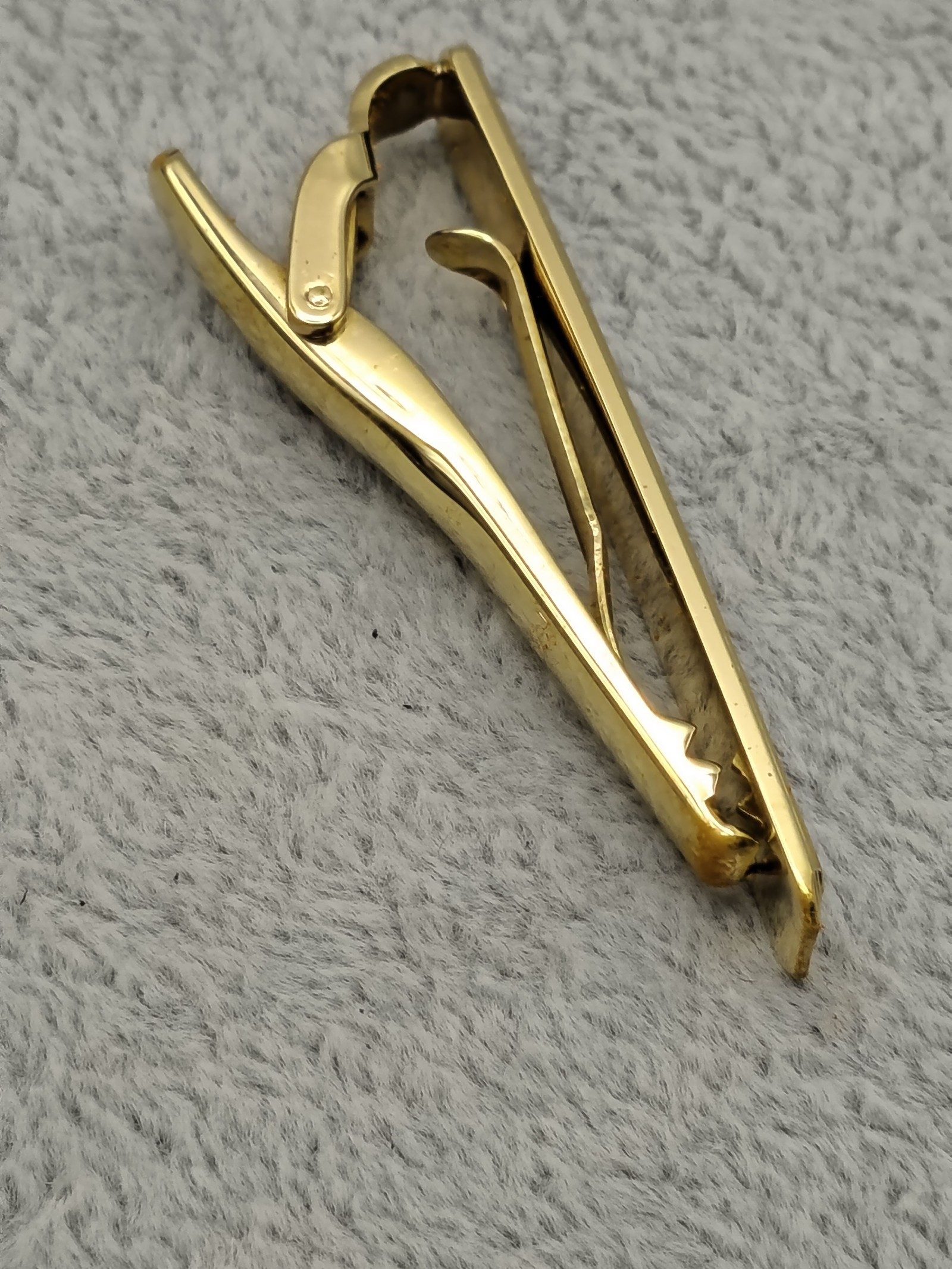 Yves Saint Laurent Gold Tie Clip with Box image 8