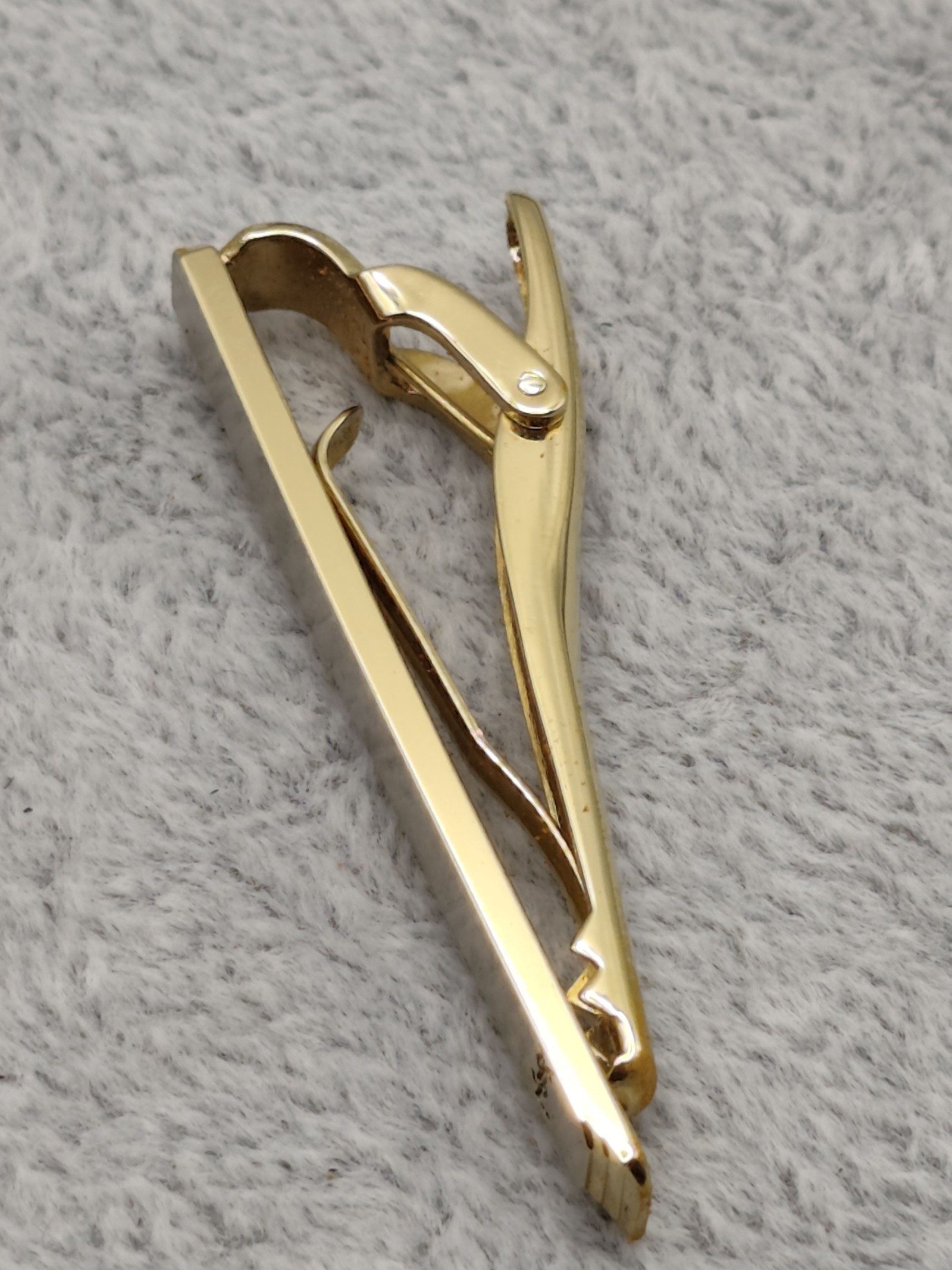 Yves Saint Laurent Gold Tie Clip with Box image 10