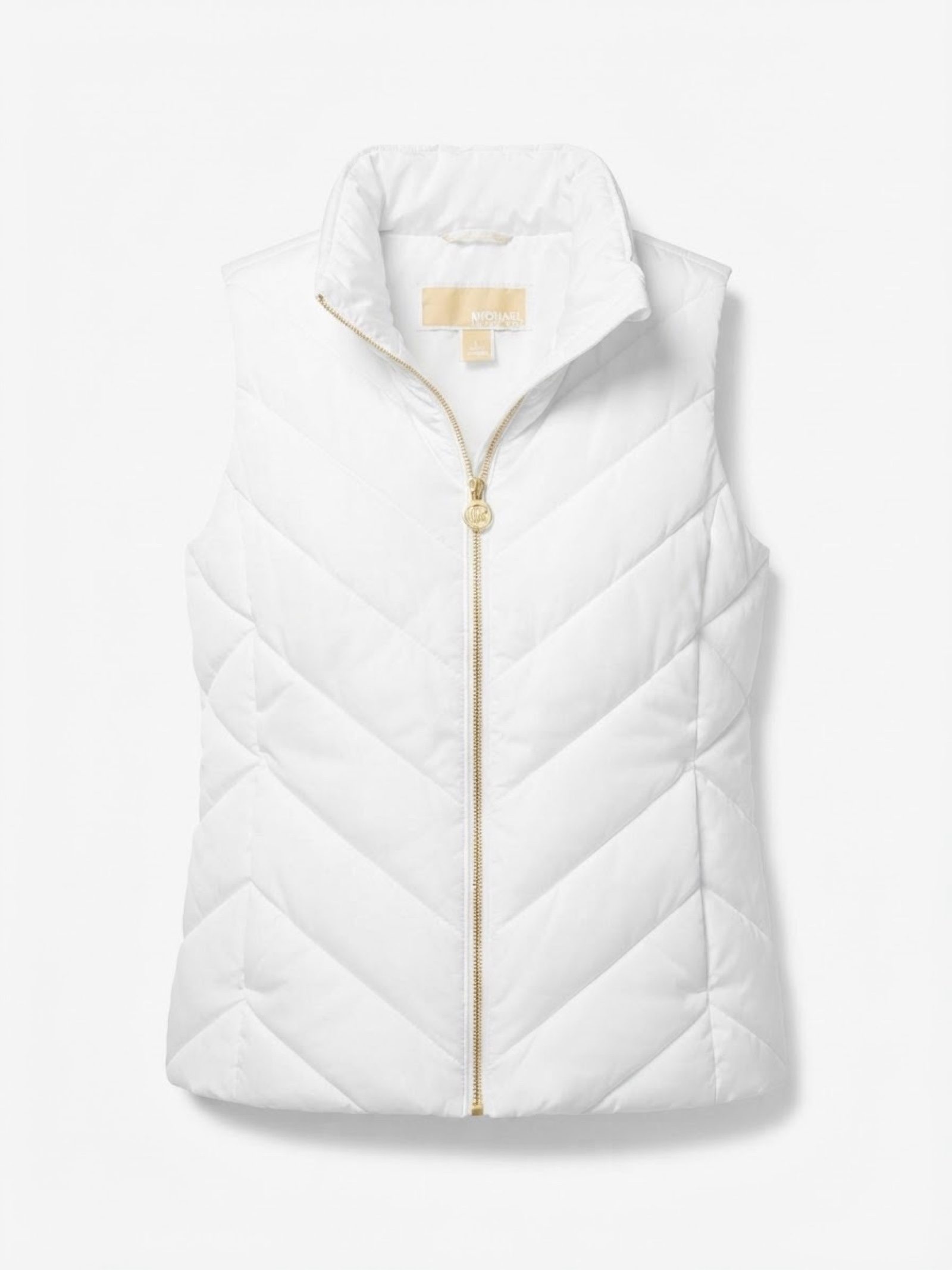 Michael Michael Kors White Puffer Vest Large