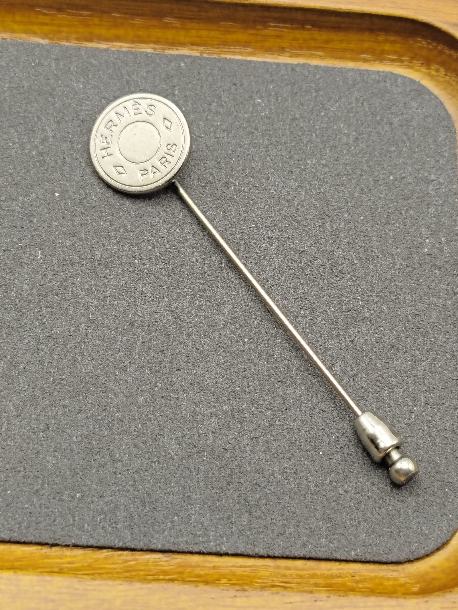 Hermes Silver Paris Pin Brooch image 3