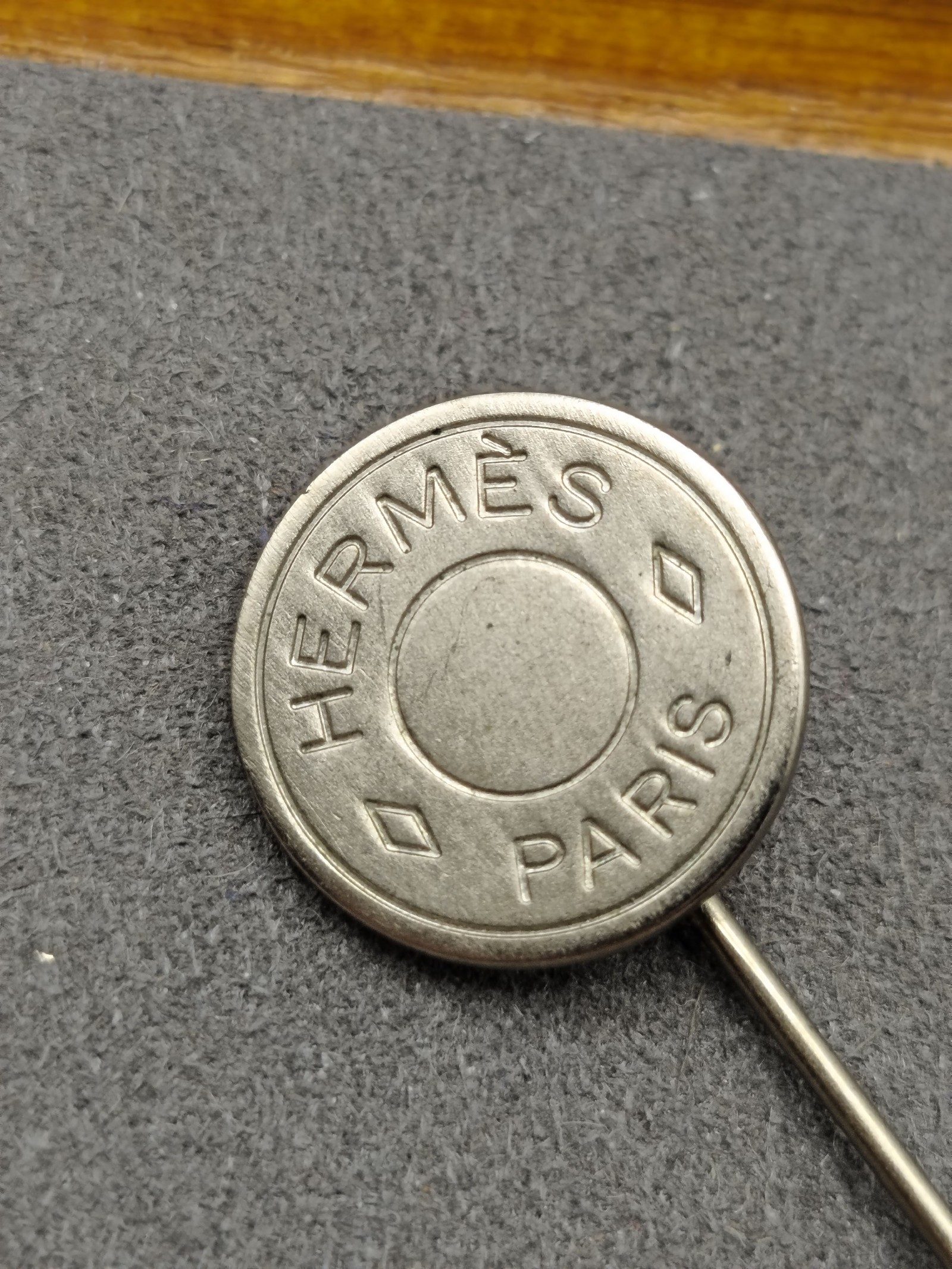 Hermes Silver Paris Pin Brooch image 4