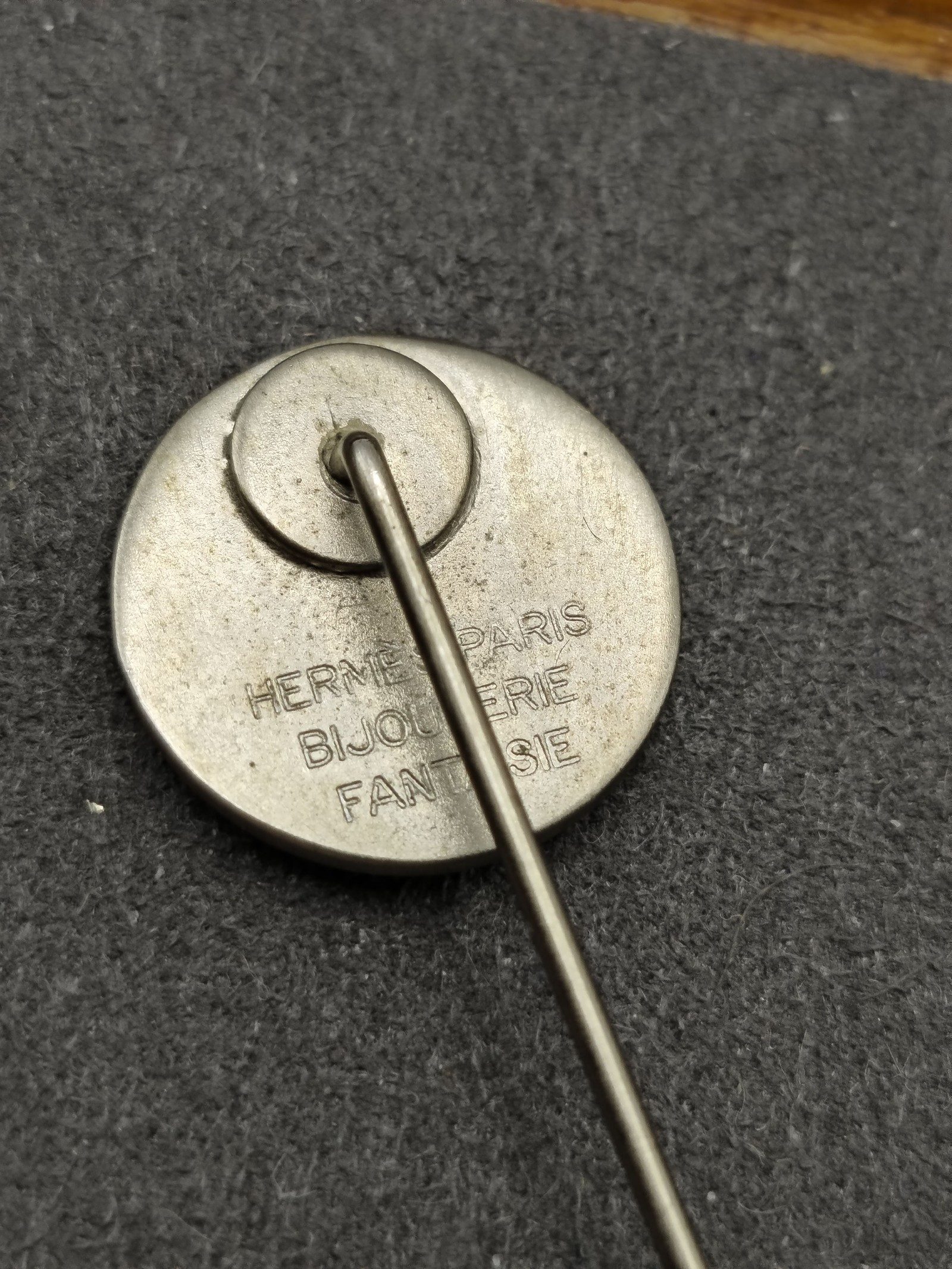 Hermes Silver Paris Pin Brooch image 5