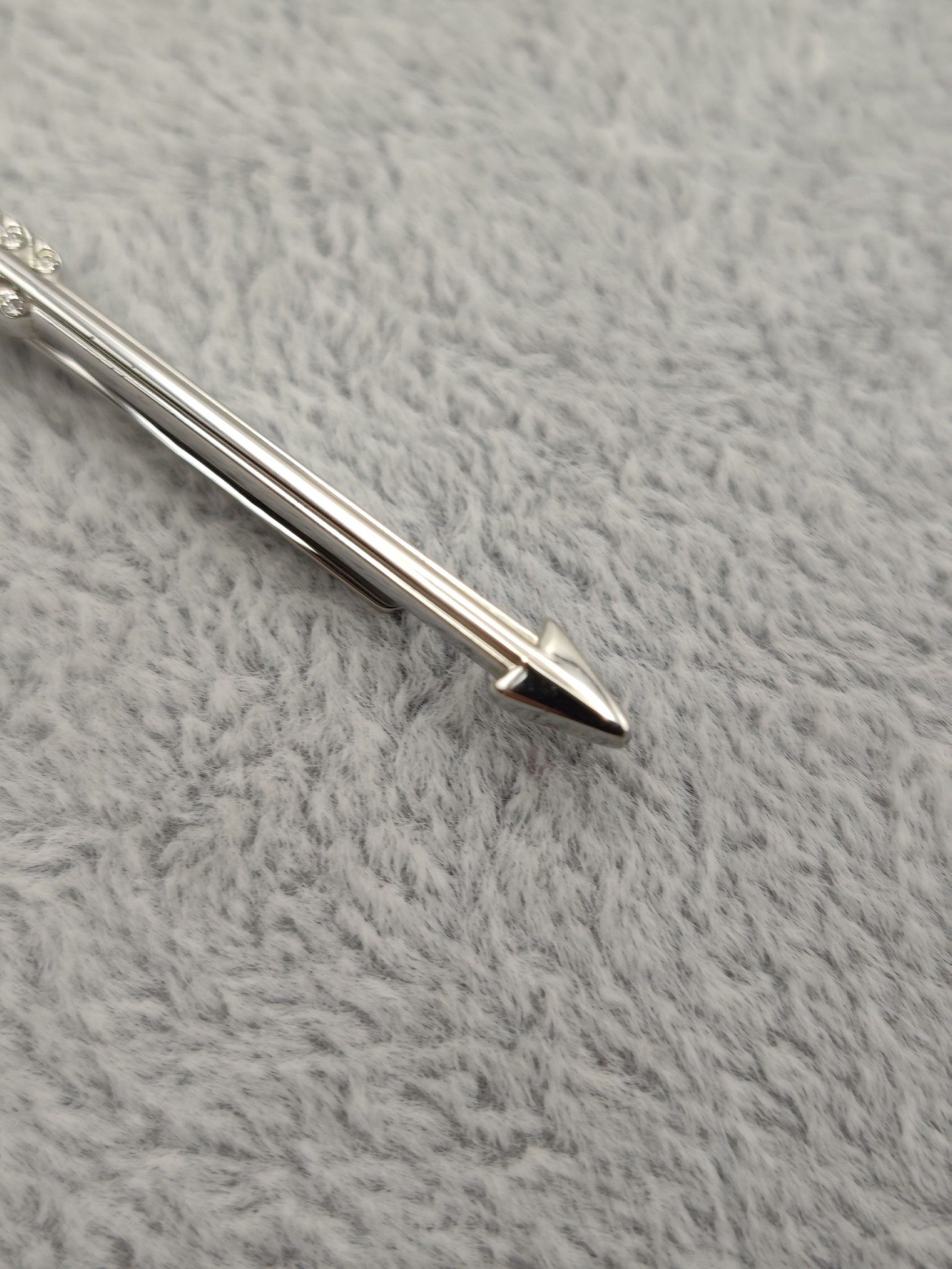 Simon Carter Silver tone Arrow Tie Clip in Box image 5