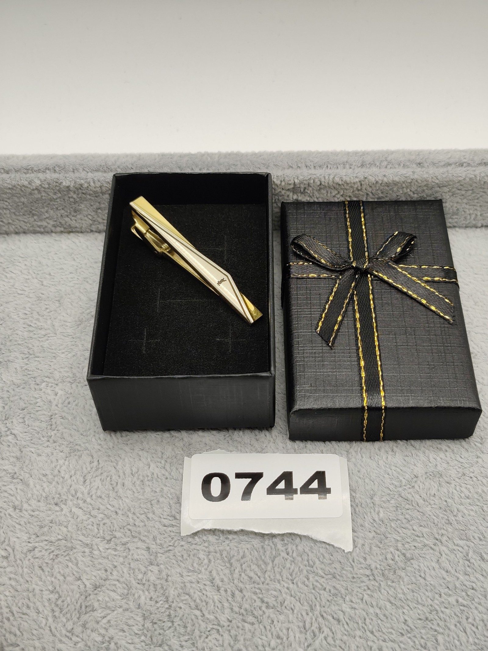 YSL Gold & Silver Men's Tie Clip With Gift Box