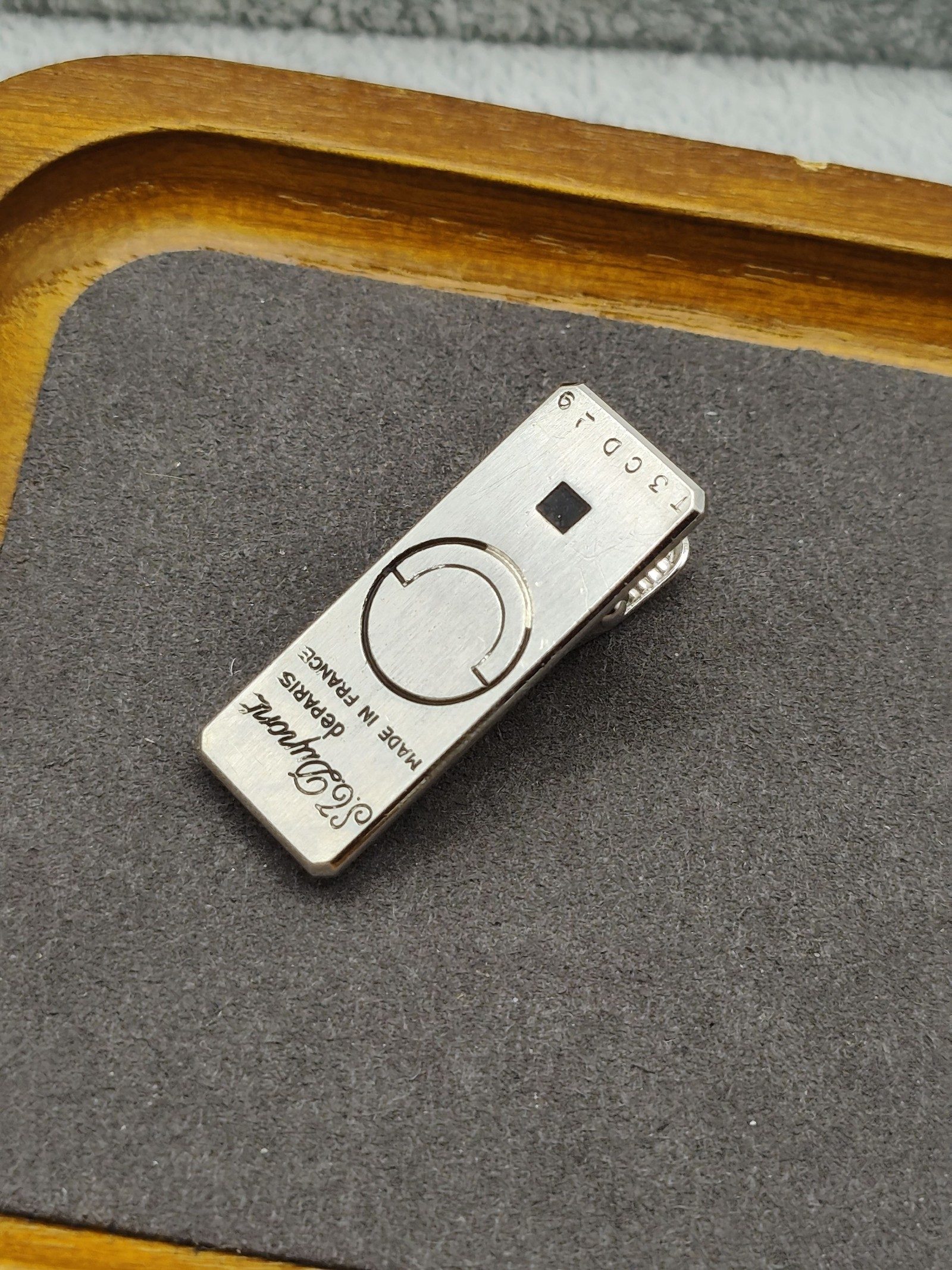 S.T. Dupont Silver Tone Tie Clip Made in France image 7
