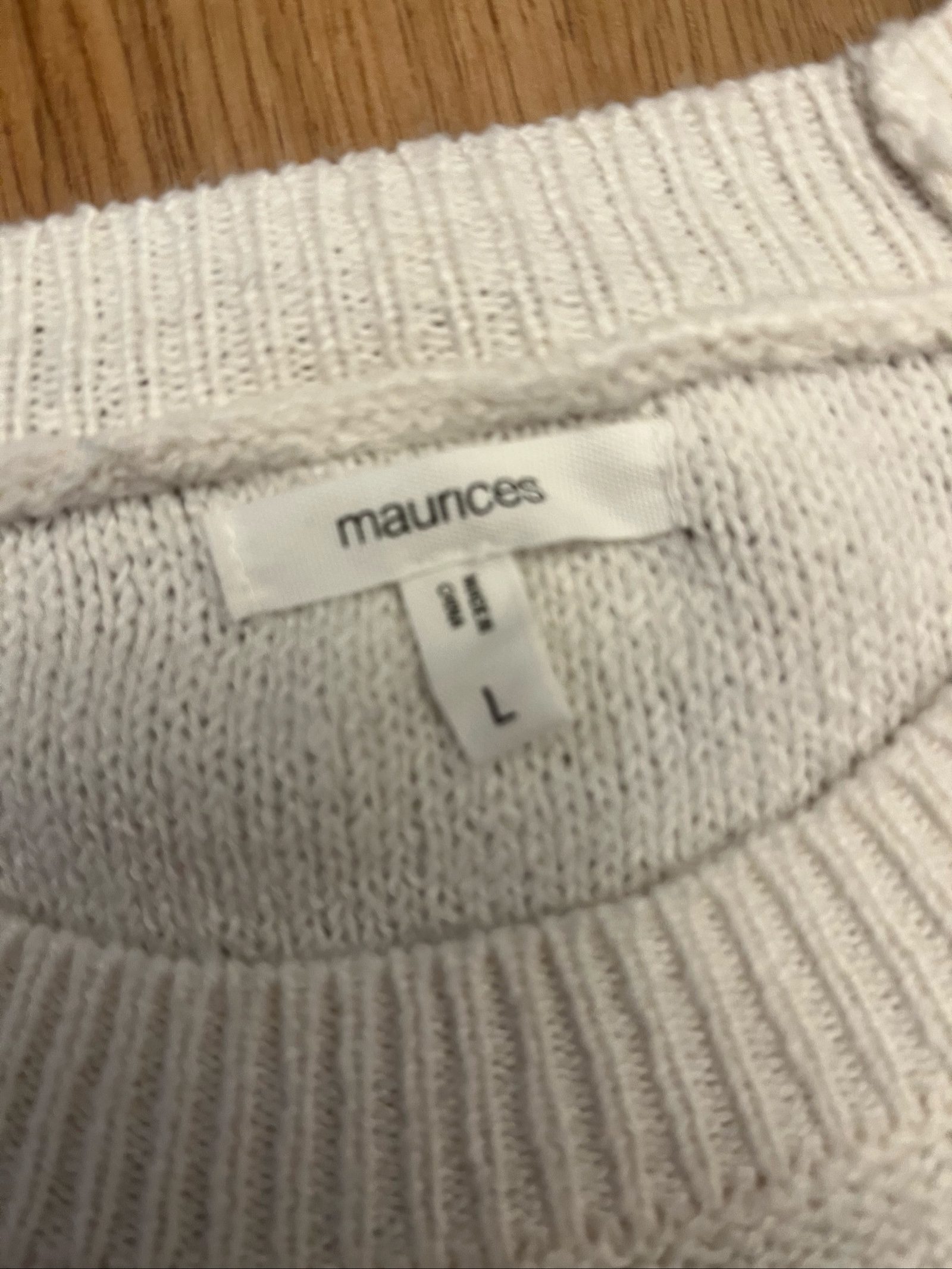 Maurices Women's Black & White Knit Sweater Large image 2