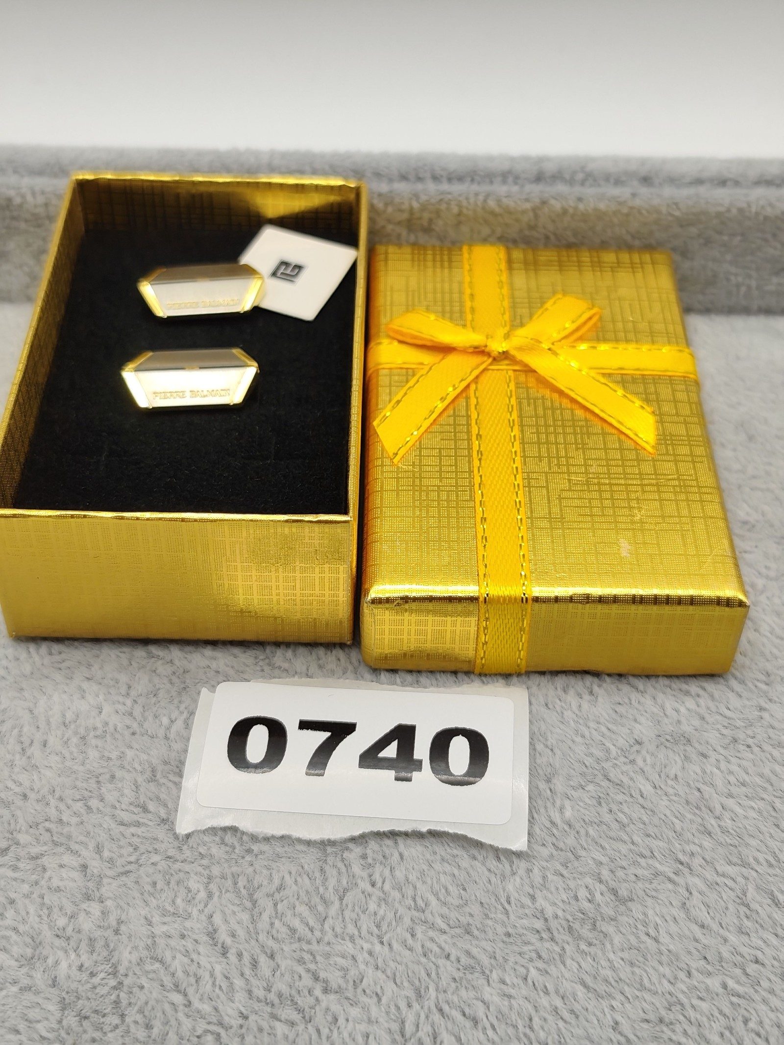 Pierre Balmain Gold & Silver Tone Cufflinks with Gift Box