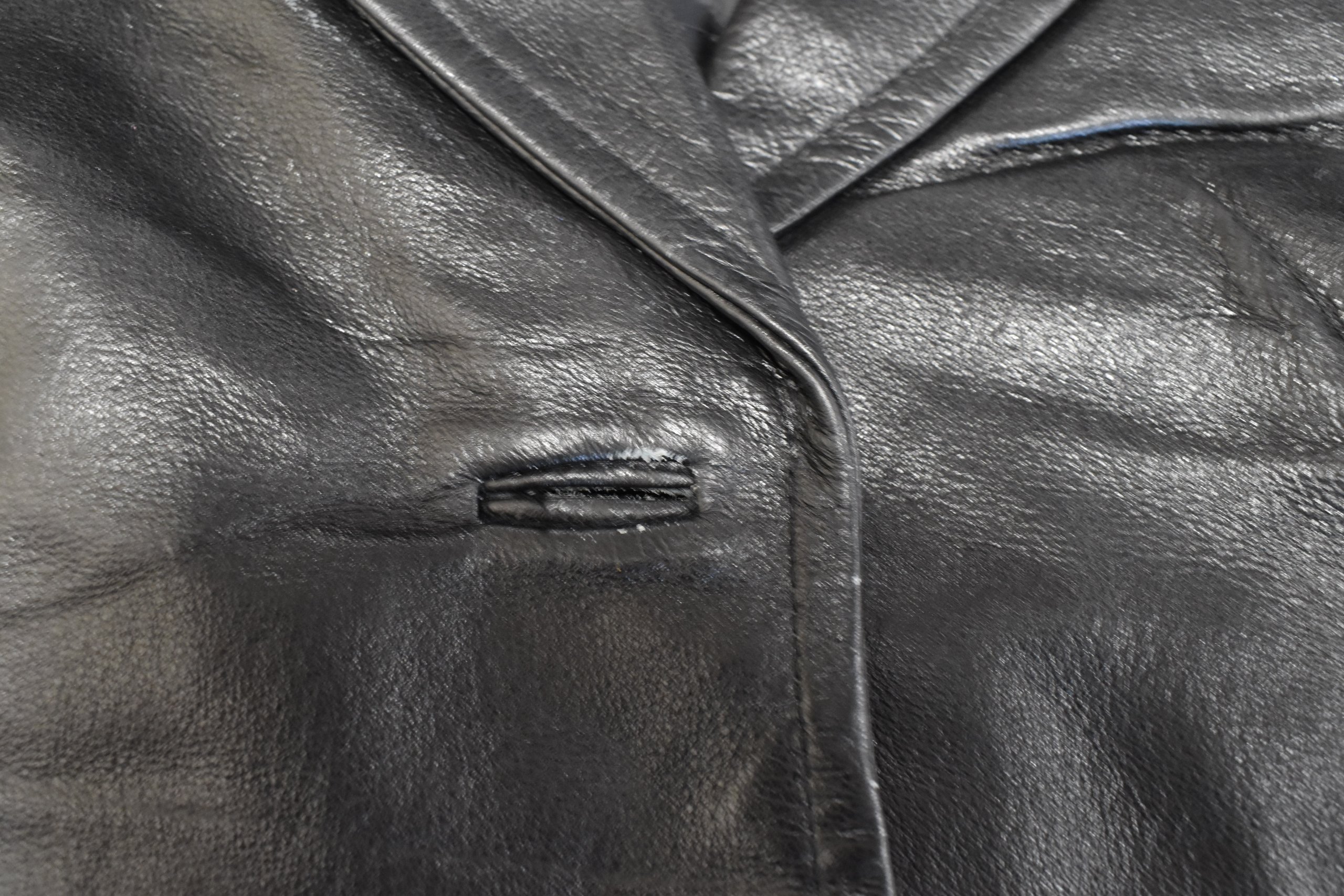Worthington Black Genuine Leather Blazer Jacket Large image 8