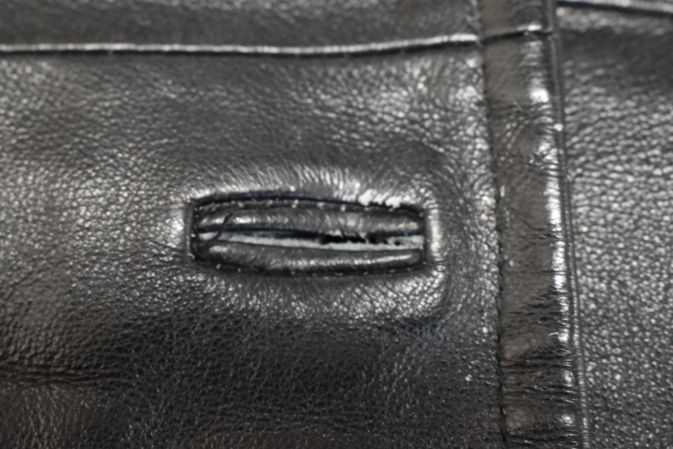 Worthington Black Genuine Leather Blazer Jacket Large image 9