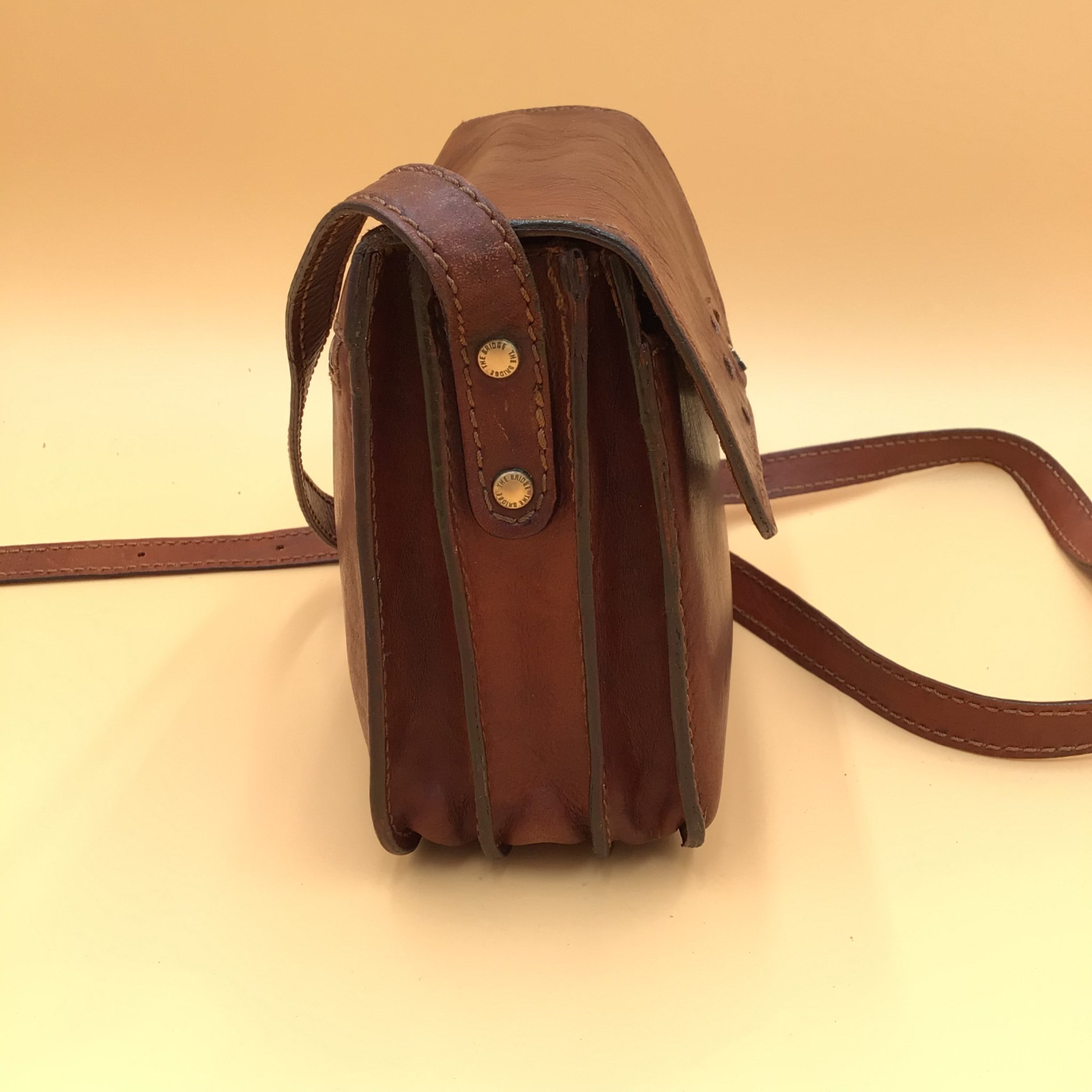 The Bridge Borsa a Tracolla in Pelle Marrone Vintage 1990s Made in Italy image 7