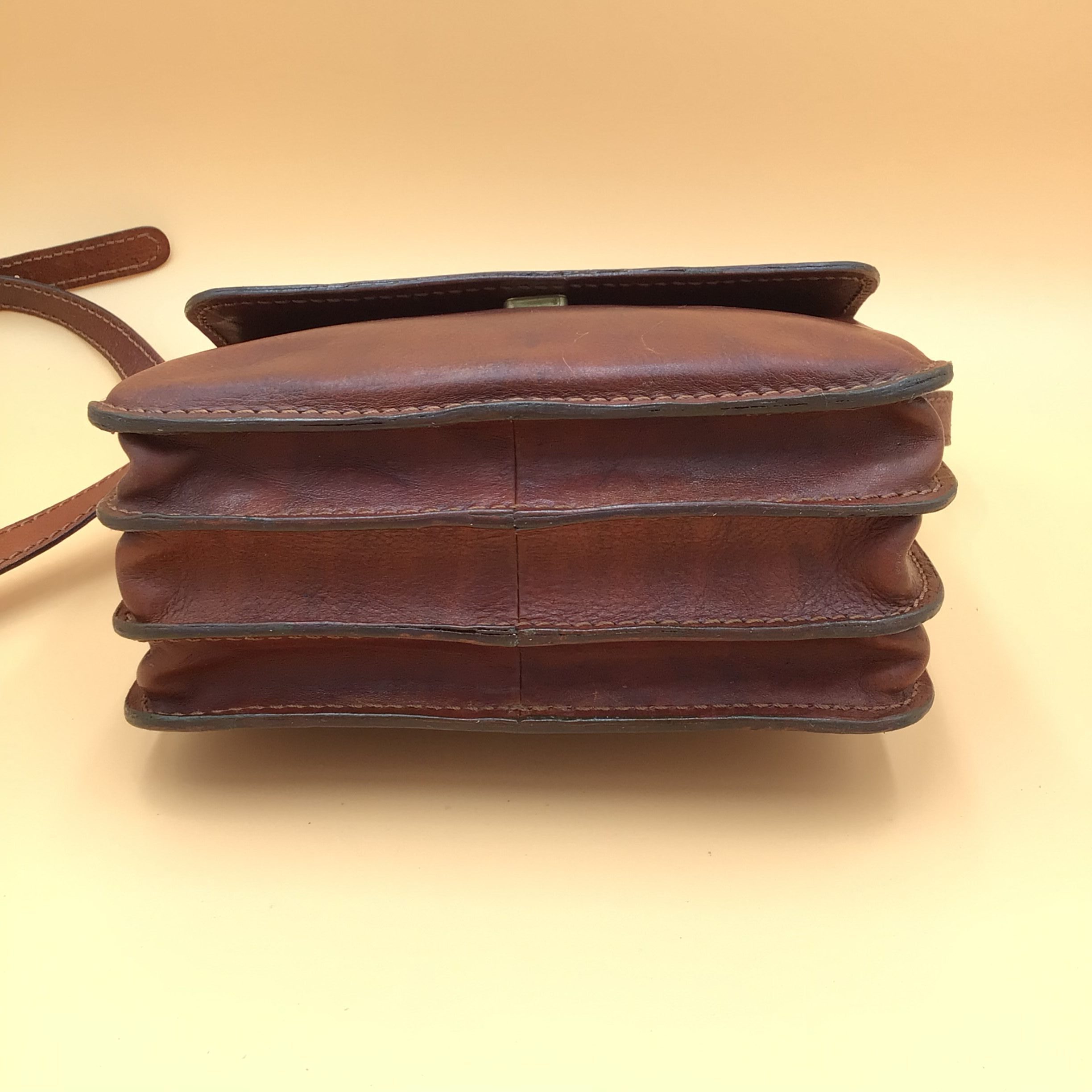 The Bridge Borsa a Tracolla in Pelle Marrone Vintage 1990s Made in Italy image 9