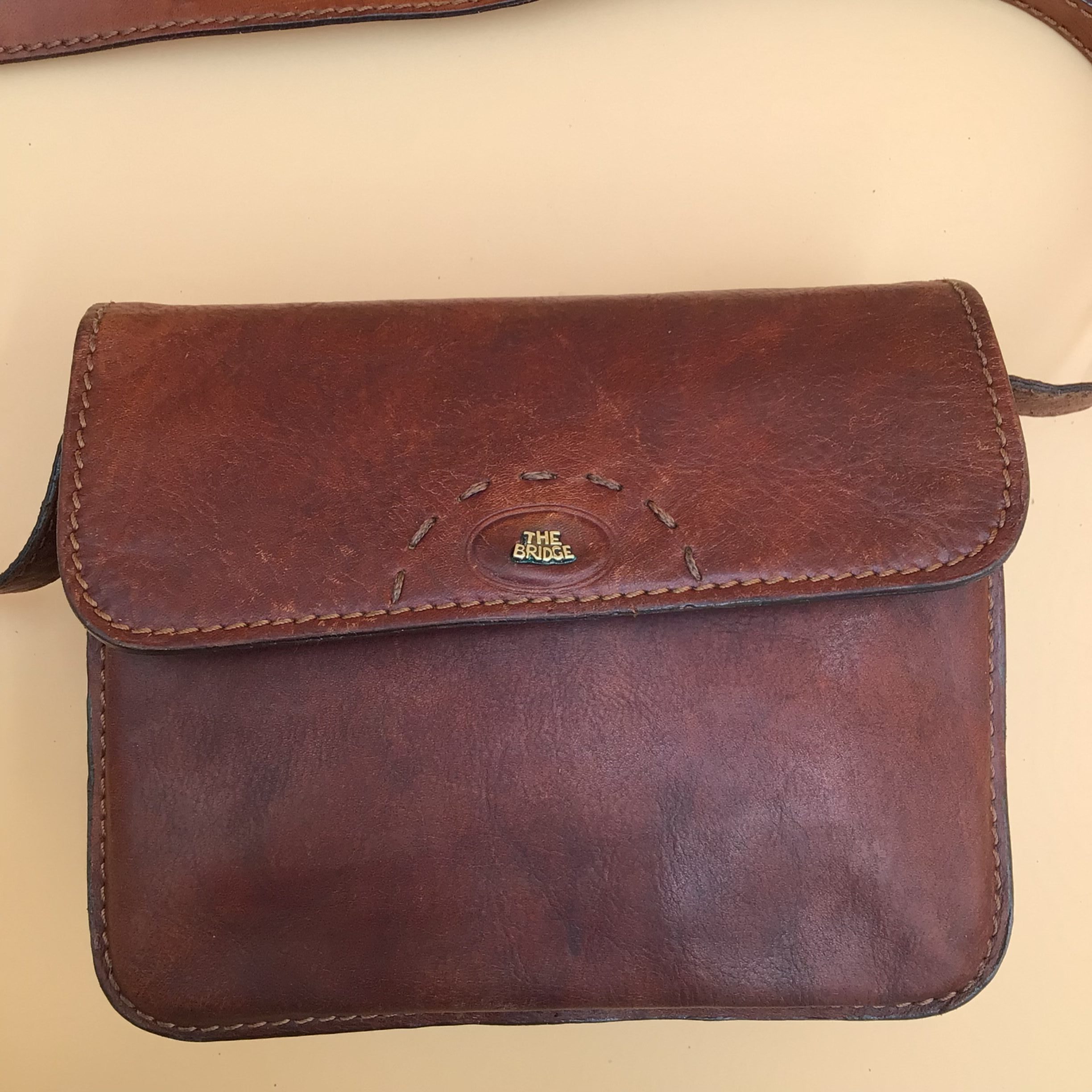 The Bridge Borsa a Tracolla in Pelle Marrone Vintage 1990s Made in Italy image 10