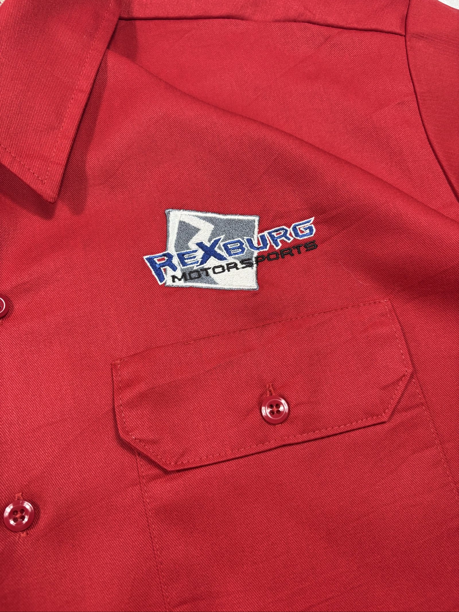 Dickies Red Short Sleeve Shirt XL Embroidered Logo image 6