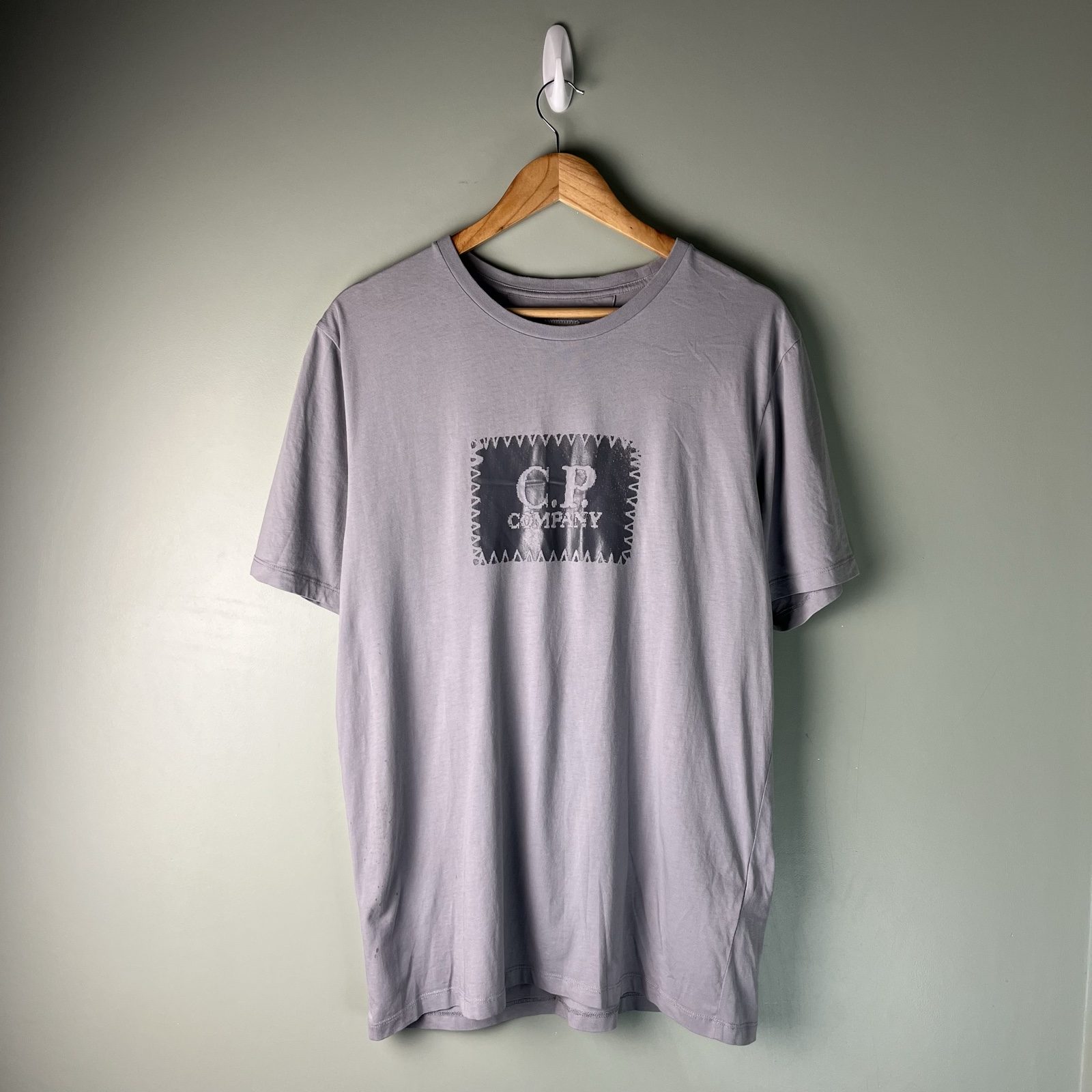C.P. Company Men's Grey Box Logo T-Shirt
