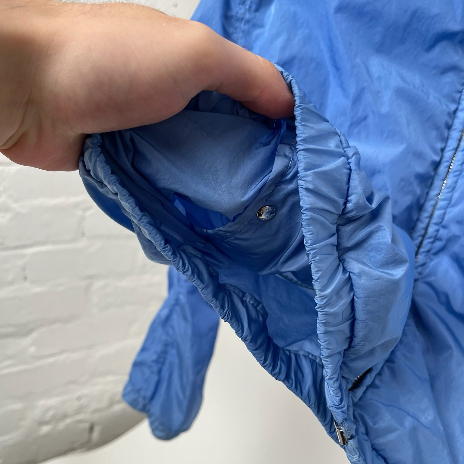 Prada Vintage 00’s Blue Lightweight Nylon Track Jacket - L image 6