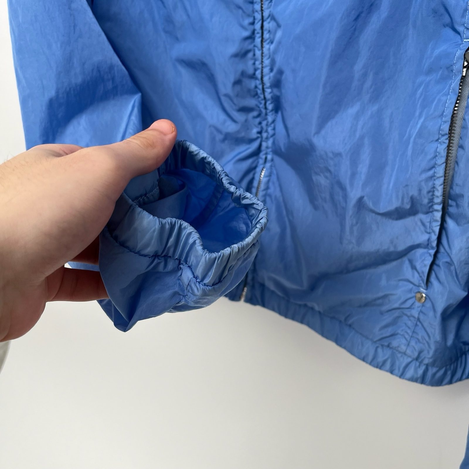 Prada Vintage 00’s Blue Lightweight Nylon Track Jacket - L image 7