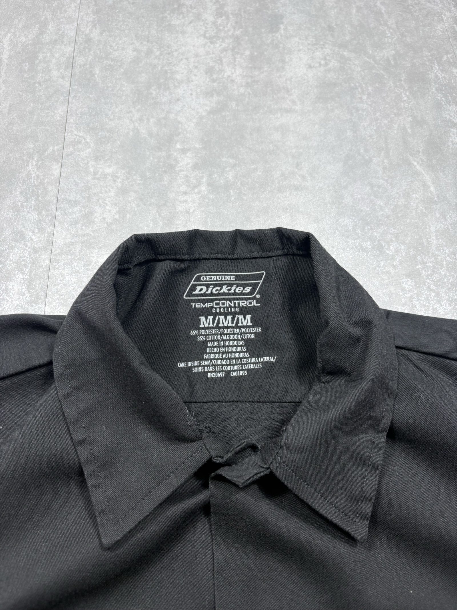 Dickies Men's Black Temp-Control Poly-Cotton Work Shirt M image 4