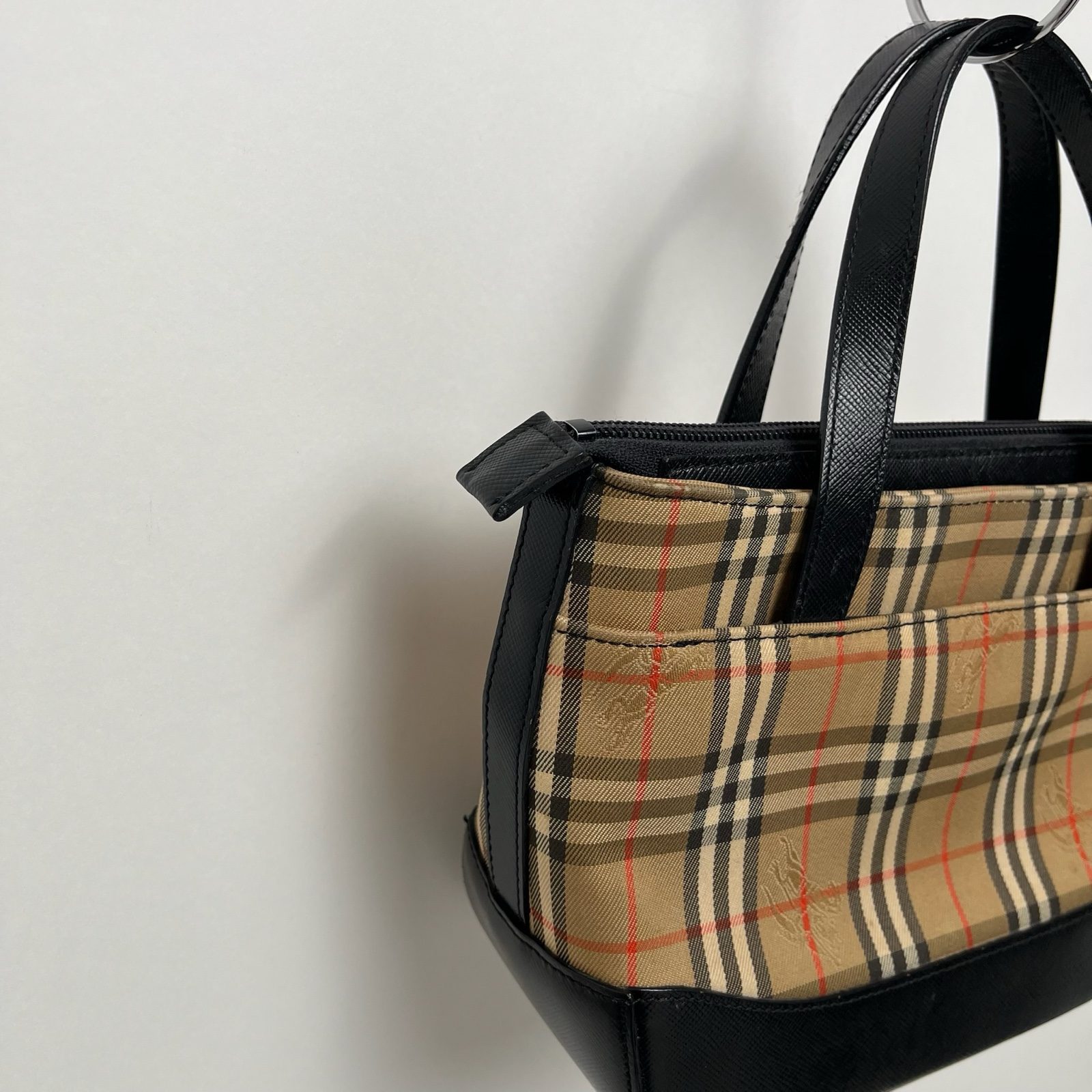 Burberry Nova Check Haymarket Canvas/Leather Mini Tote Bag image 5