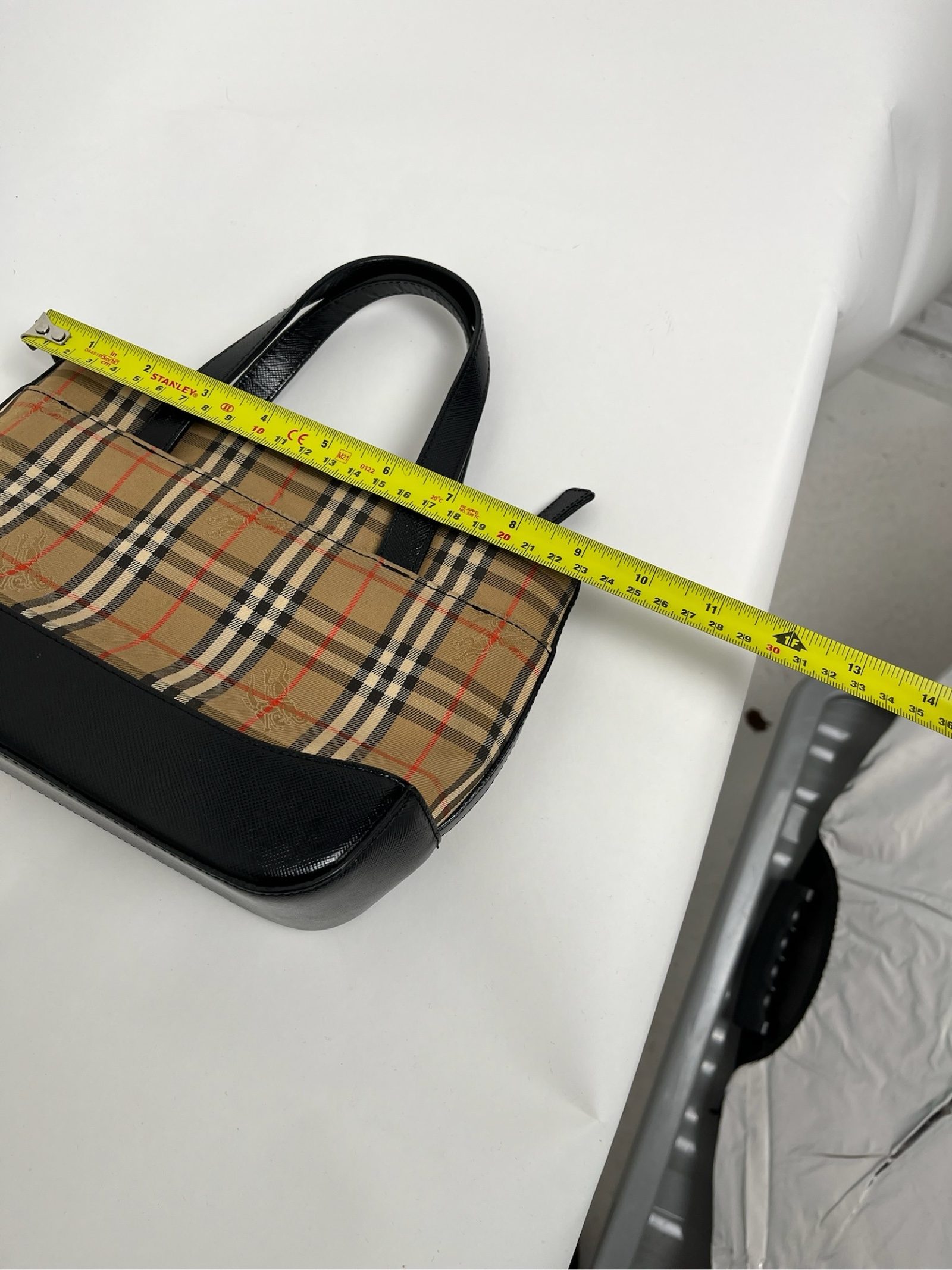 Burberry Nova Check Haymarket Canvas/Leather Mini Tote Bag image 9