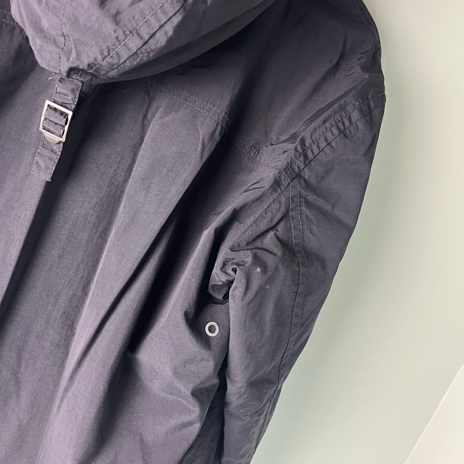 Napapijri Men's Black Fleece lined Windbreaker Jacket Zipper Sleeve image 9