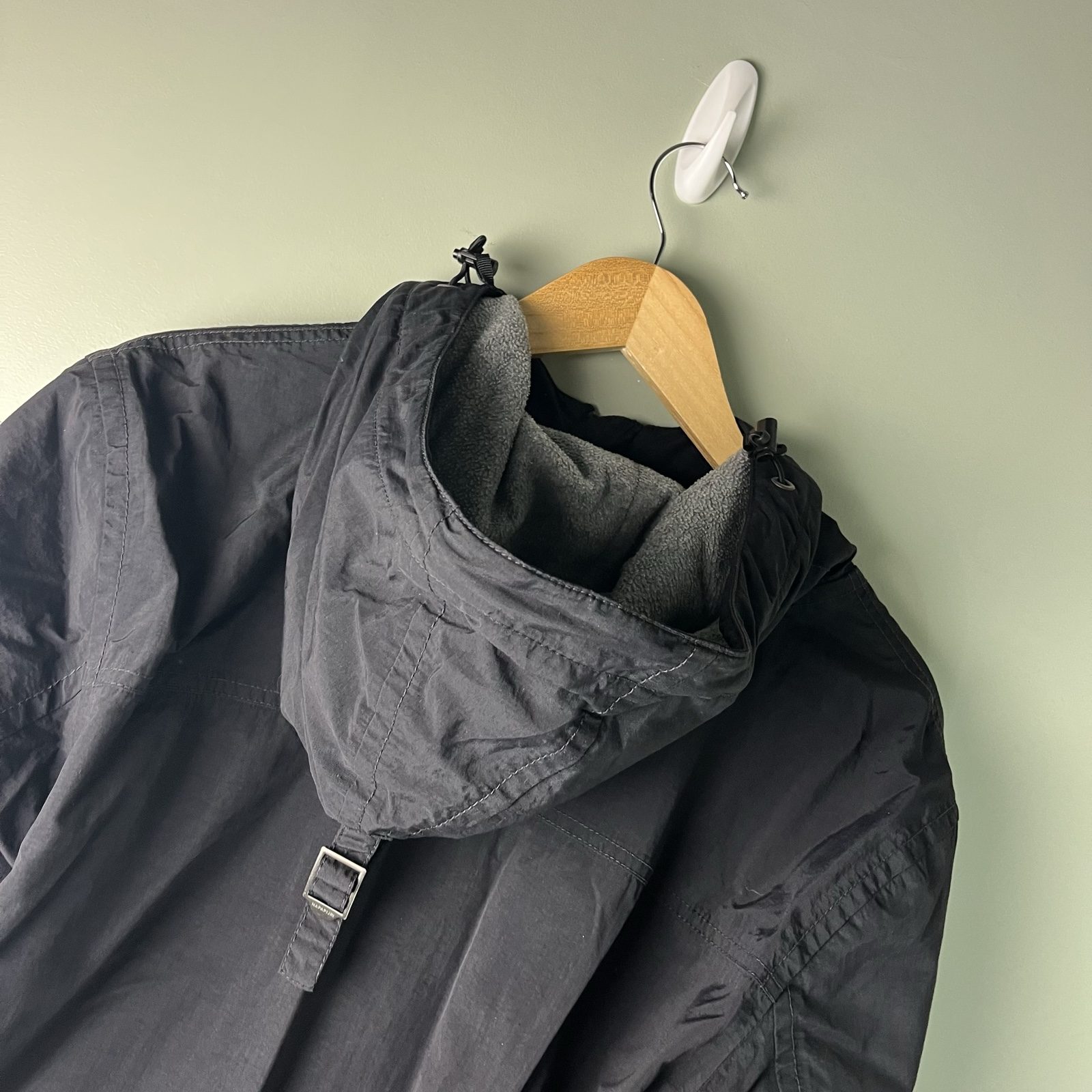 Napapijri Men's Black Fleece lined Windbreaker Jacket Zipper Sleeve image 8