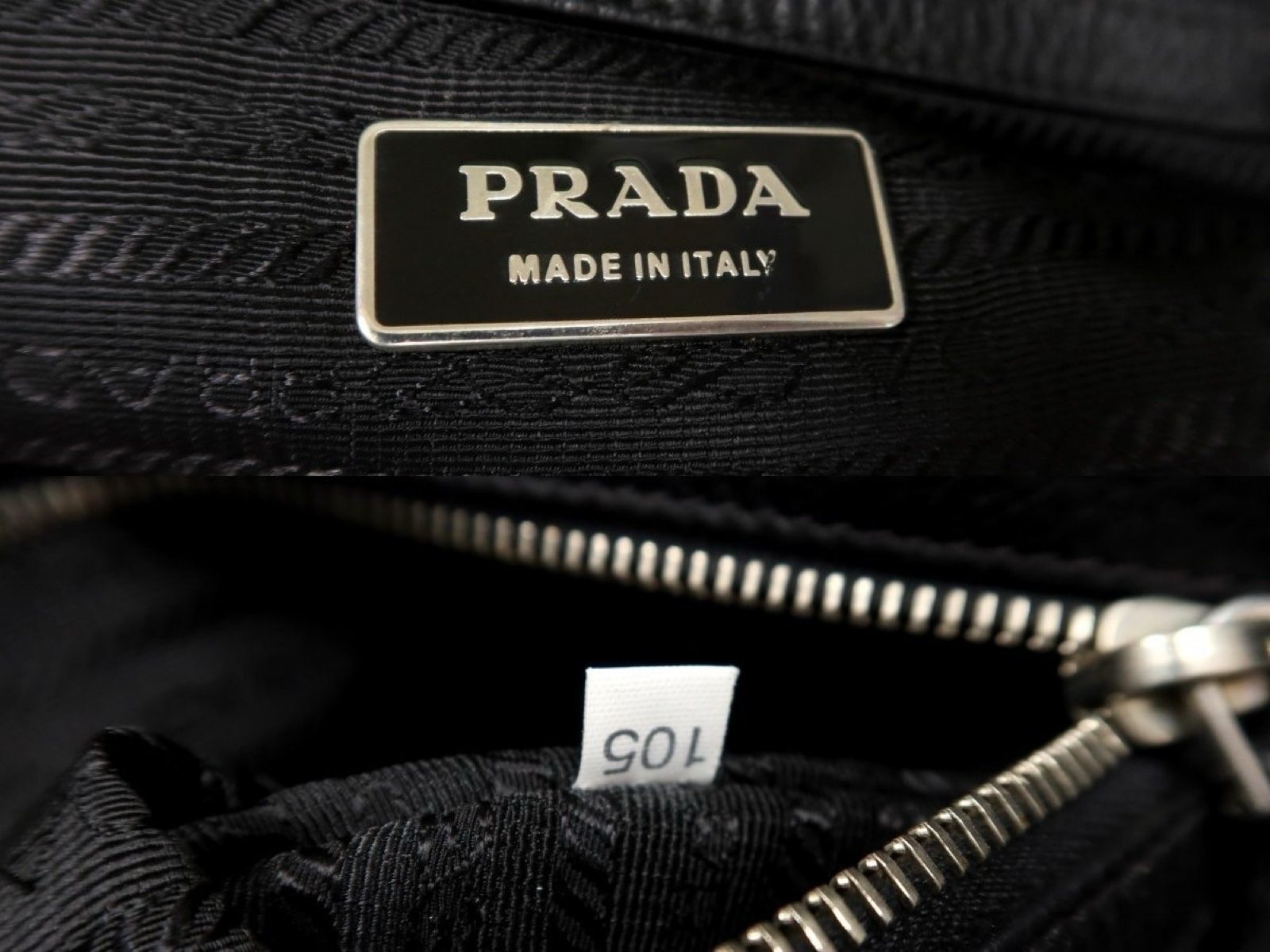 Prada Tessuto Vintage Black Nylon/Leather Handbag image 10