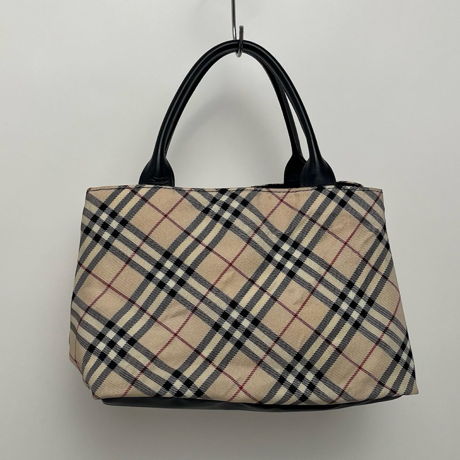 Burberry Blue Label Cream Nova Check Canvas Mini Tote Bag