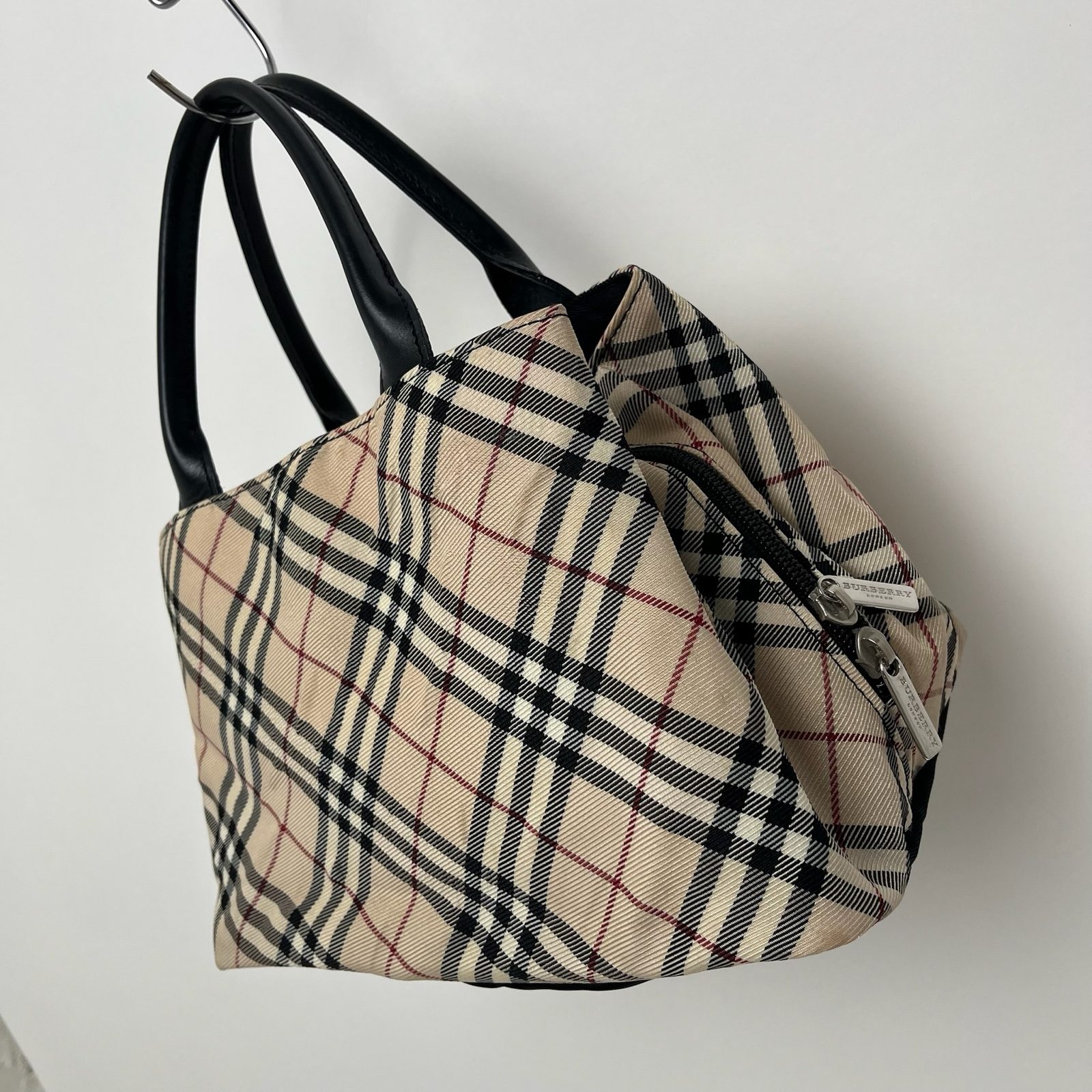 Burberry Blue Label Cream Nova Check Canvas Mini Tote Bag image 2