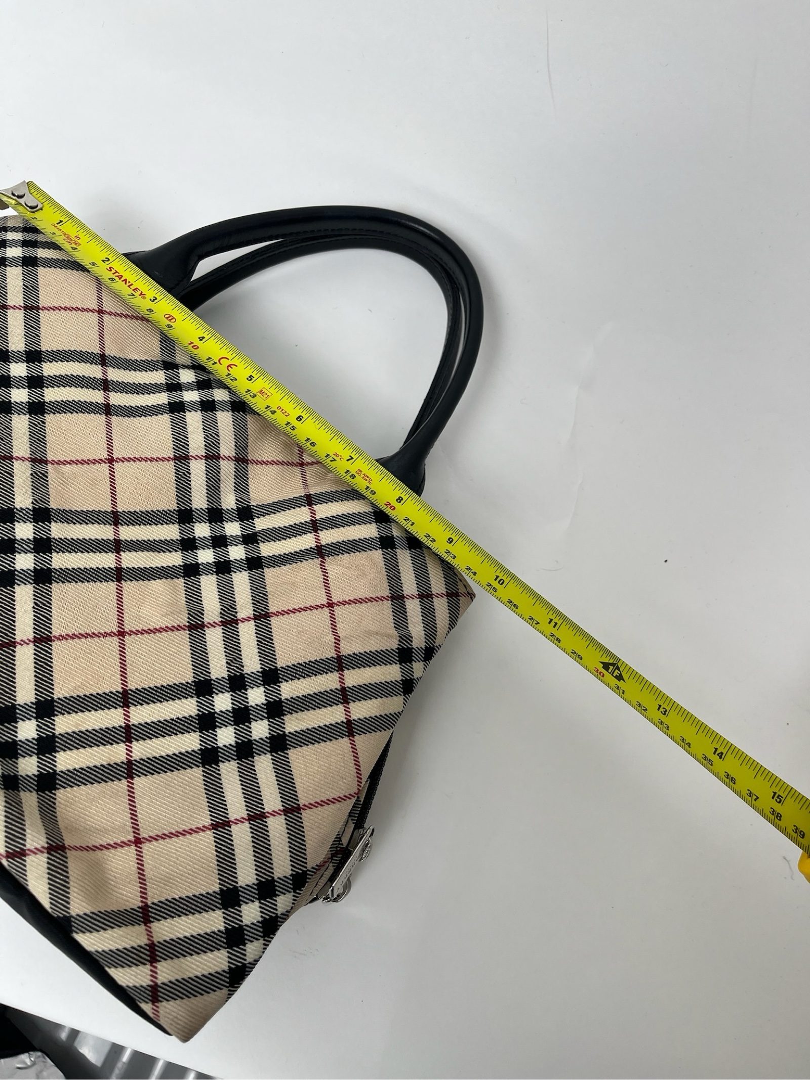 Burberry Blue Label Cream Nova Check Canvas Mini Tote Bag image 8