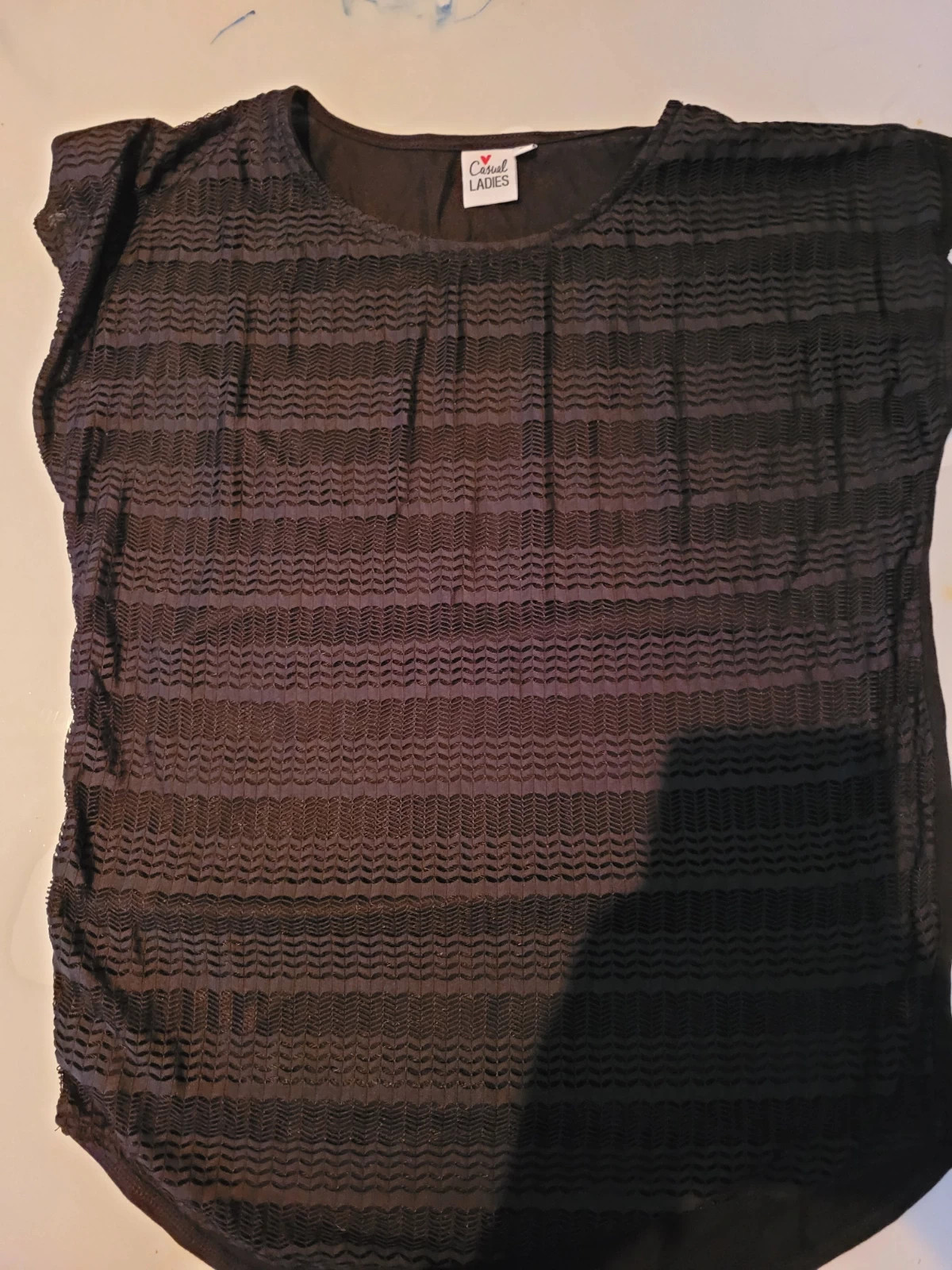 Summer see thru with lining black top Medium