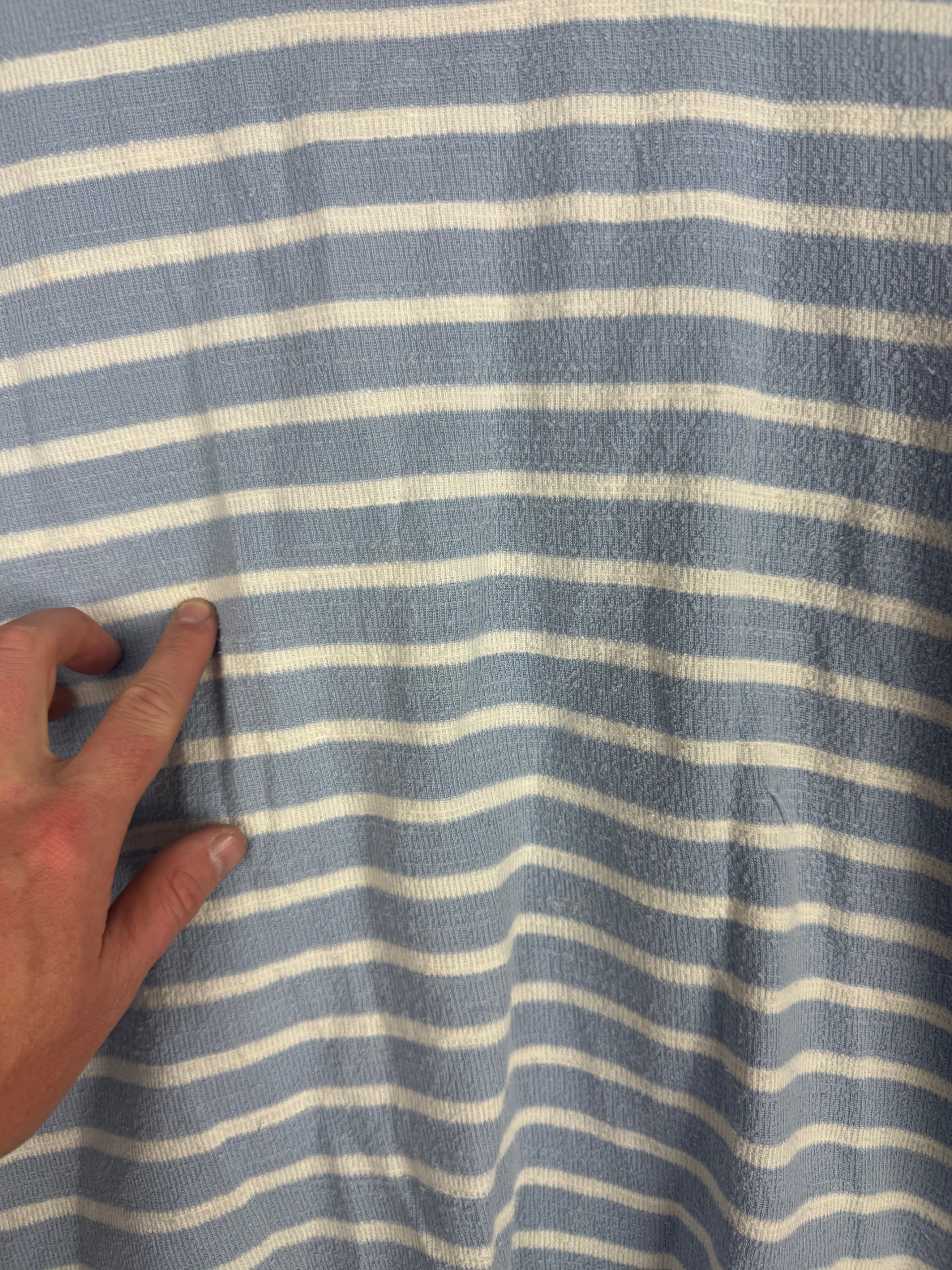 FatFace Blue & White Striped Button-Back Cotton Jumper UK 16 image 6