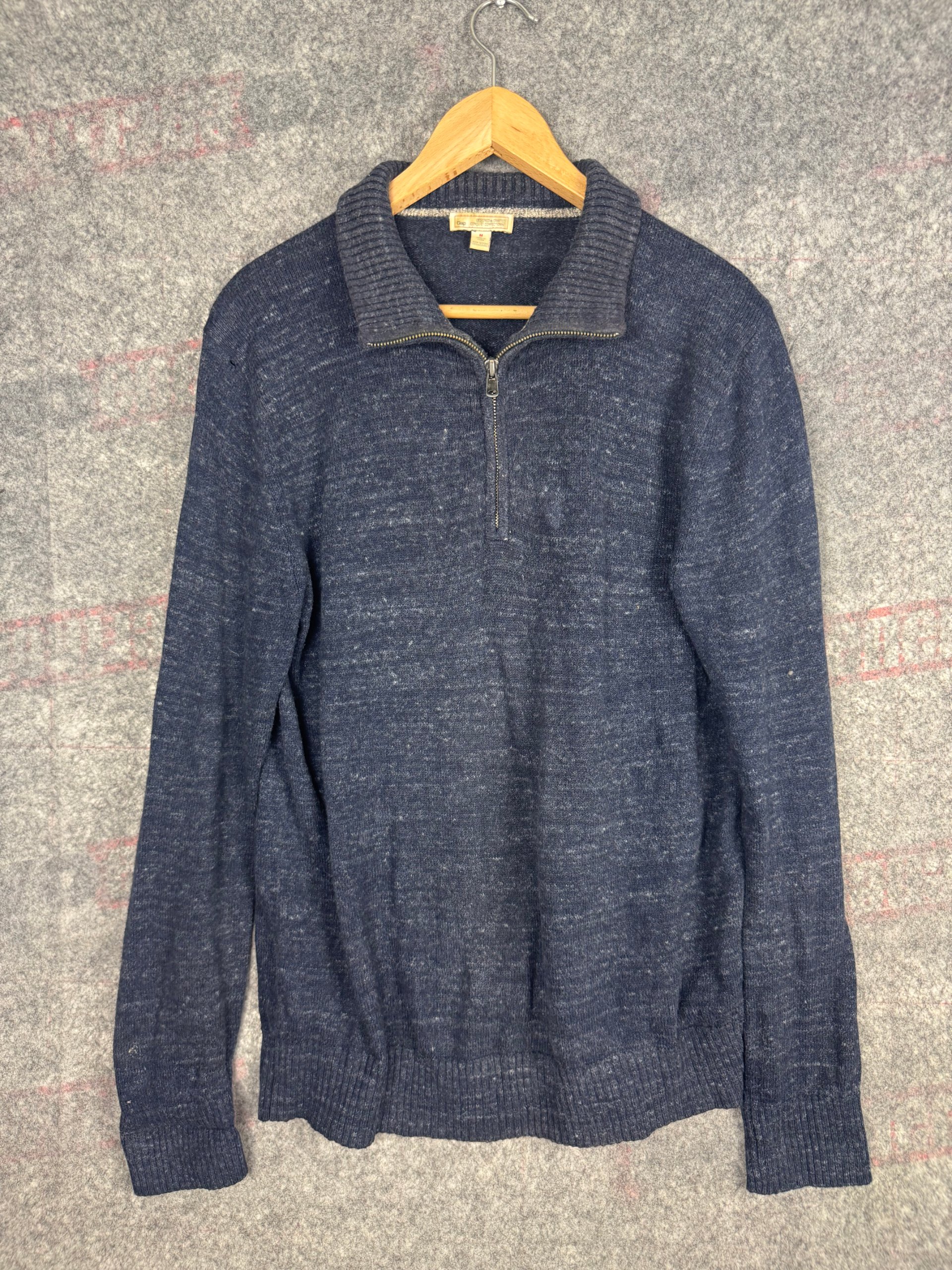 Gap Navy Half Zip Cotton Sweater M Men's