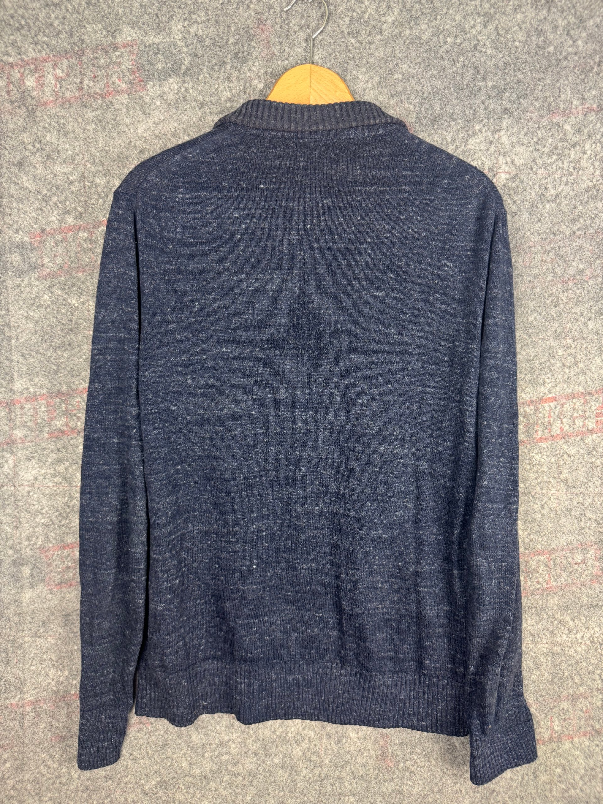 Gap Navy Half Zip Cotton Sweater M Men's image 4