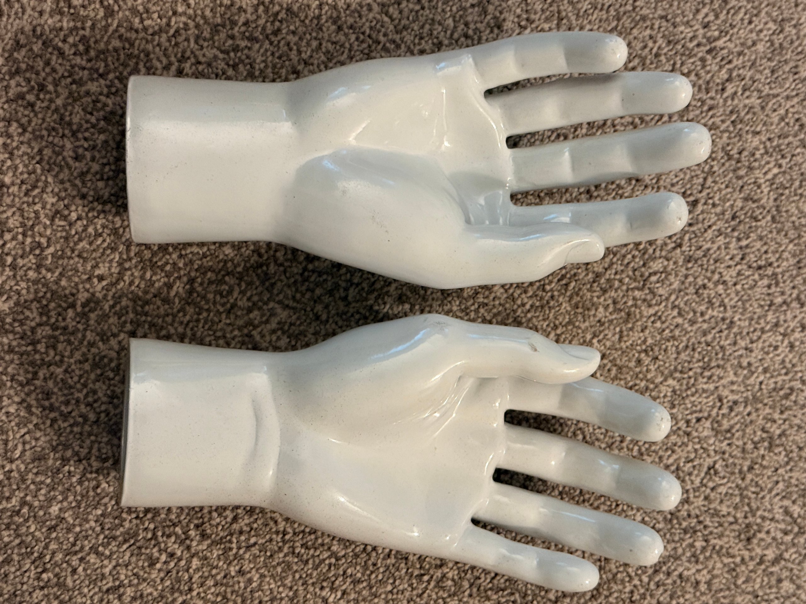White Hand Glove Display Pair — Store Mannequin Hands