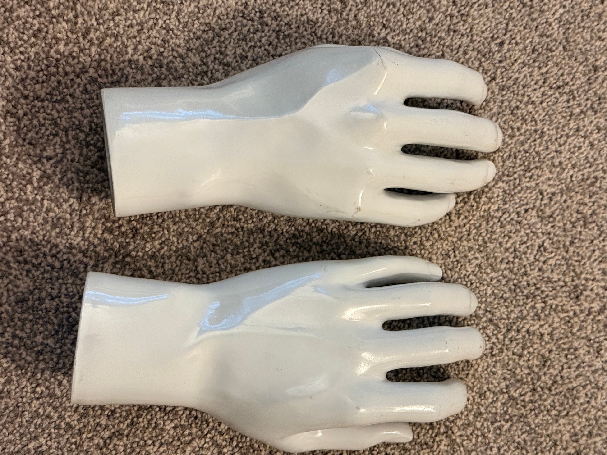 White Hand Glove Display Pair — Store Mannequin Hands image 2