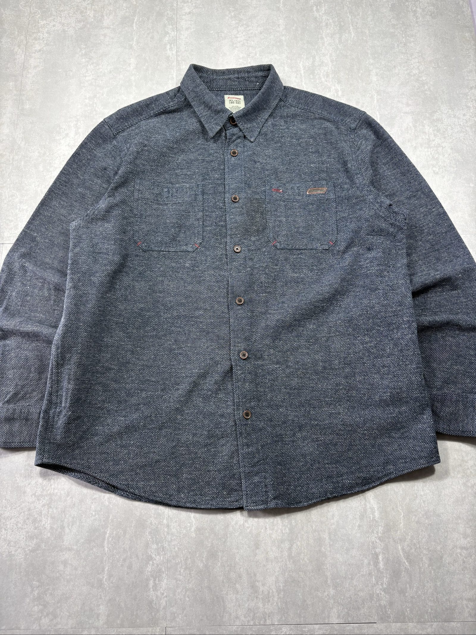 Dickies Men's Blue Cotton HeavyWeight Shirt XL Button Up