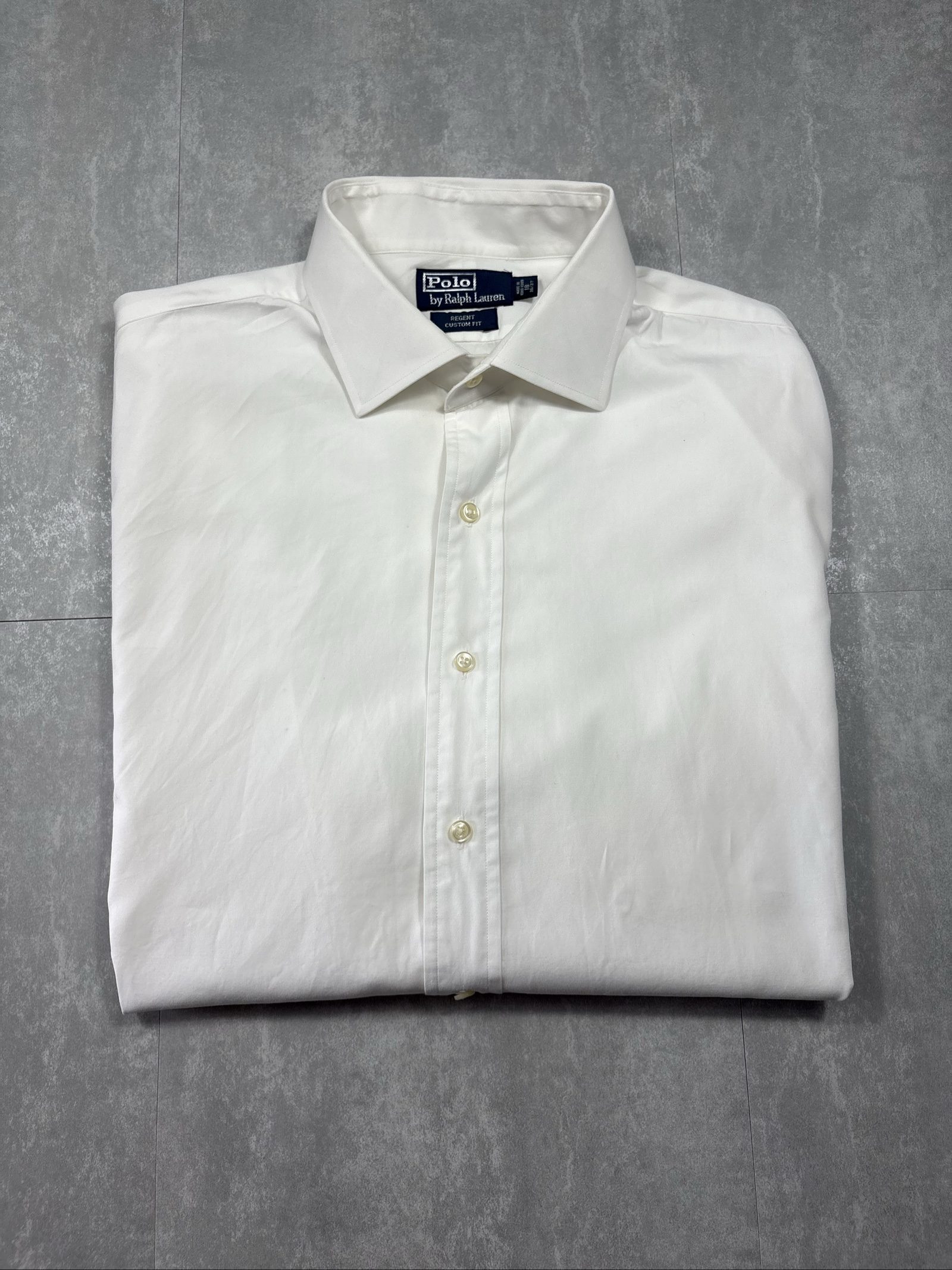 Polo by Ralph Lauren White Regent Custom Fit Shirt 18 36/37