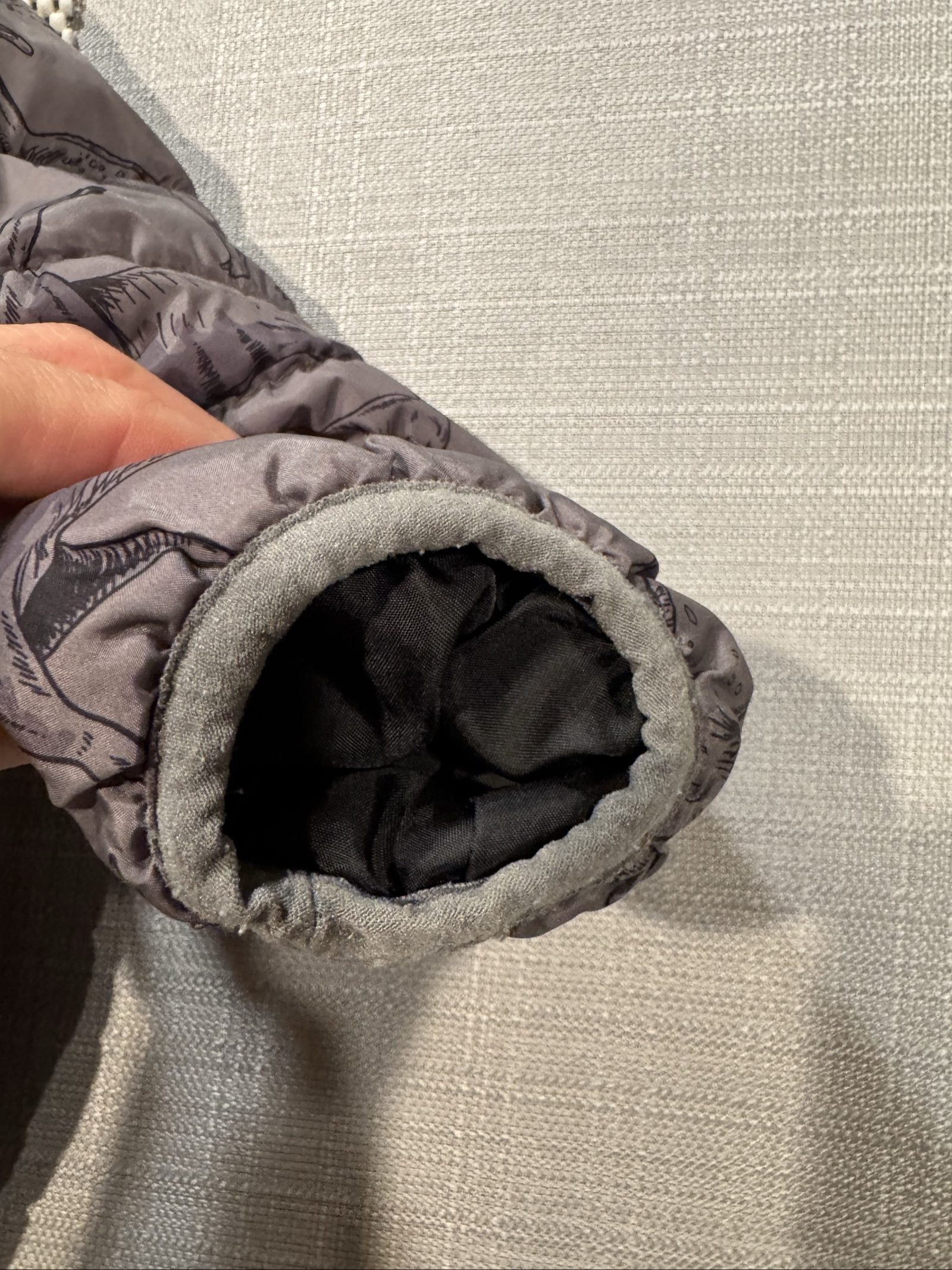 Boys Carter’s Dinosaur Puffer Jacket – Gray – 24 Months image 2