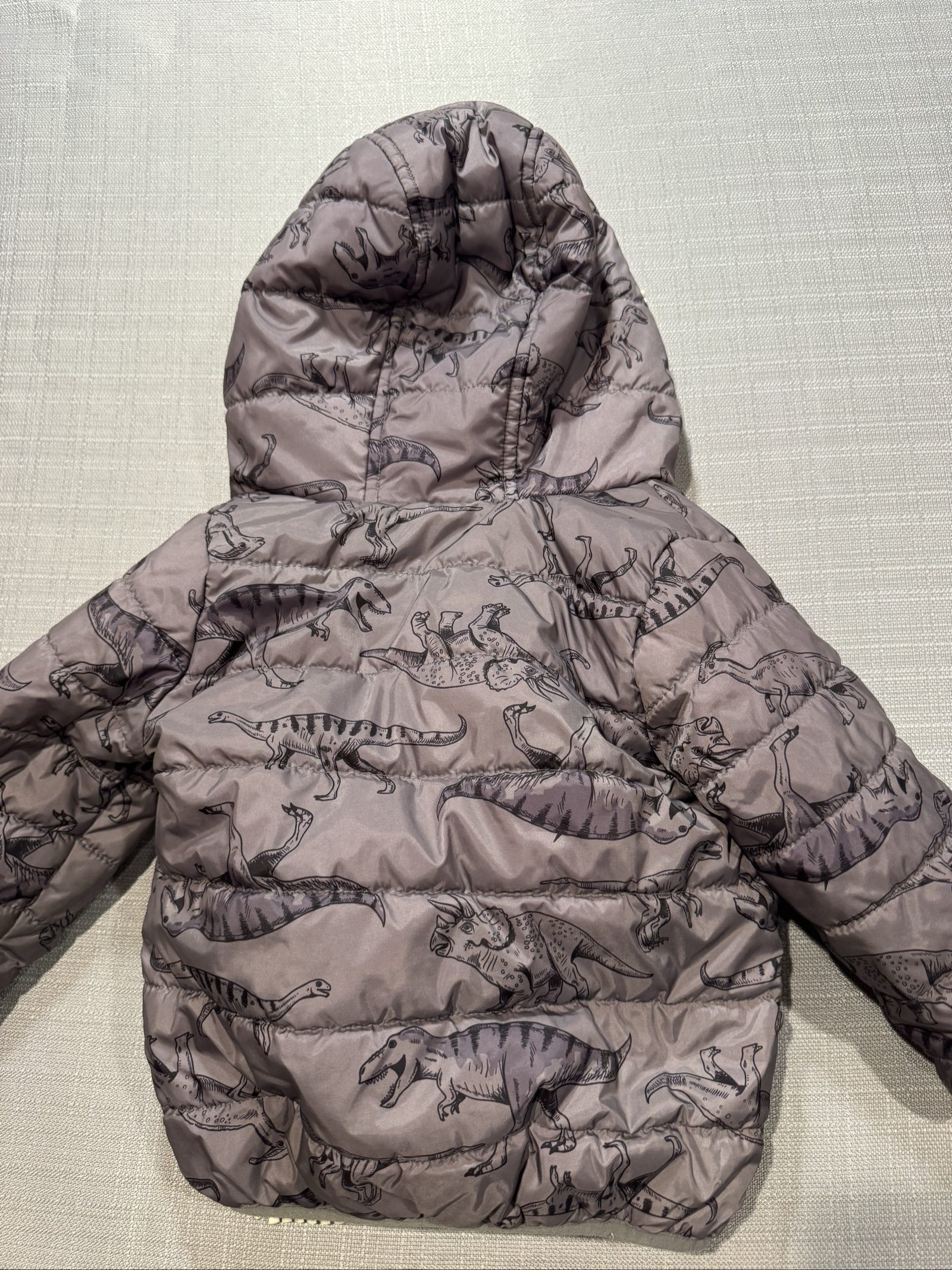 Boys Carter’s Dinosaur Puffer Jacket – Gray – 24 Months image 5