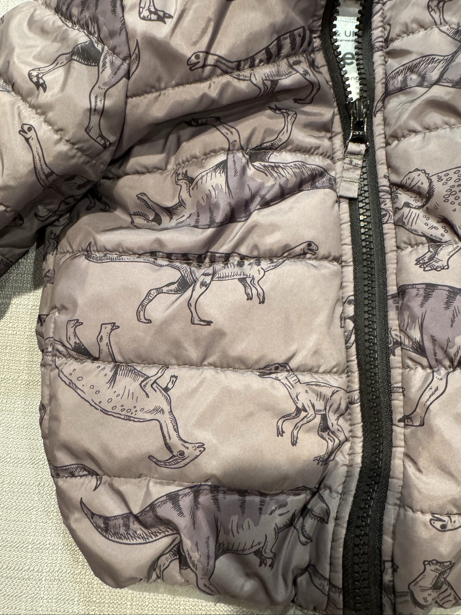 Boys Carter’s Dinosaur Puffer Jacket – Gray – 24 Months image 8