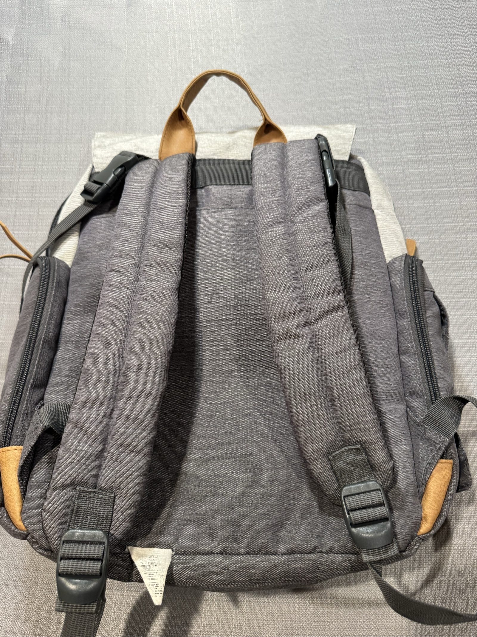 Eddie Bauer First Adventure Diaper Backpack – Gray – Insulated Bottle Pockets image 6