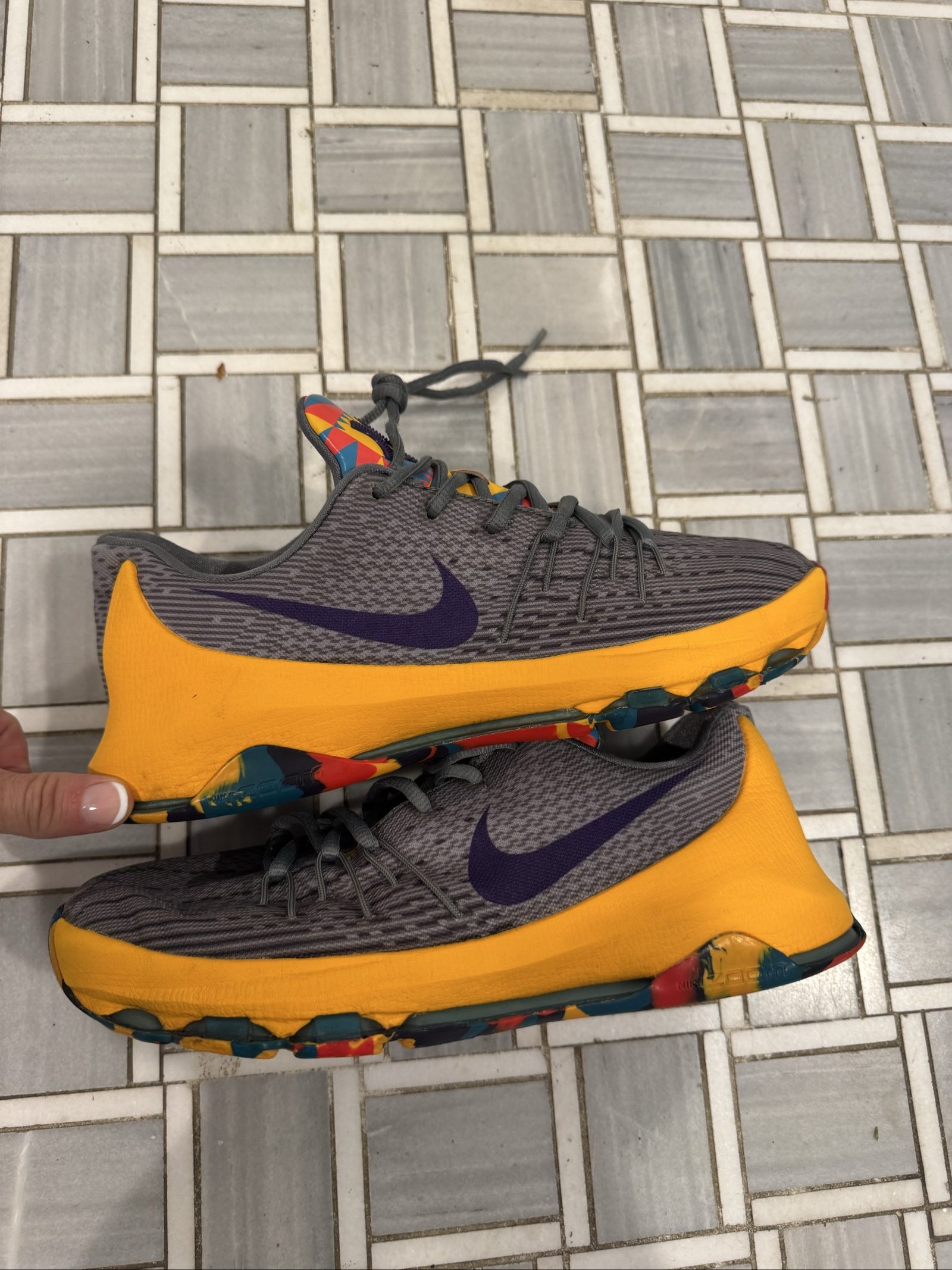 Nike KD 8 PG County Kevin Durant Basketball Shoes – Multicolor – Youth 7Y image 2