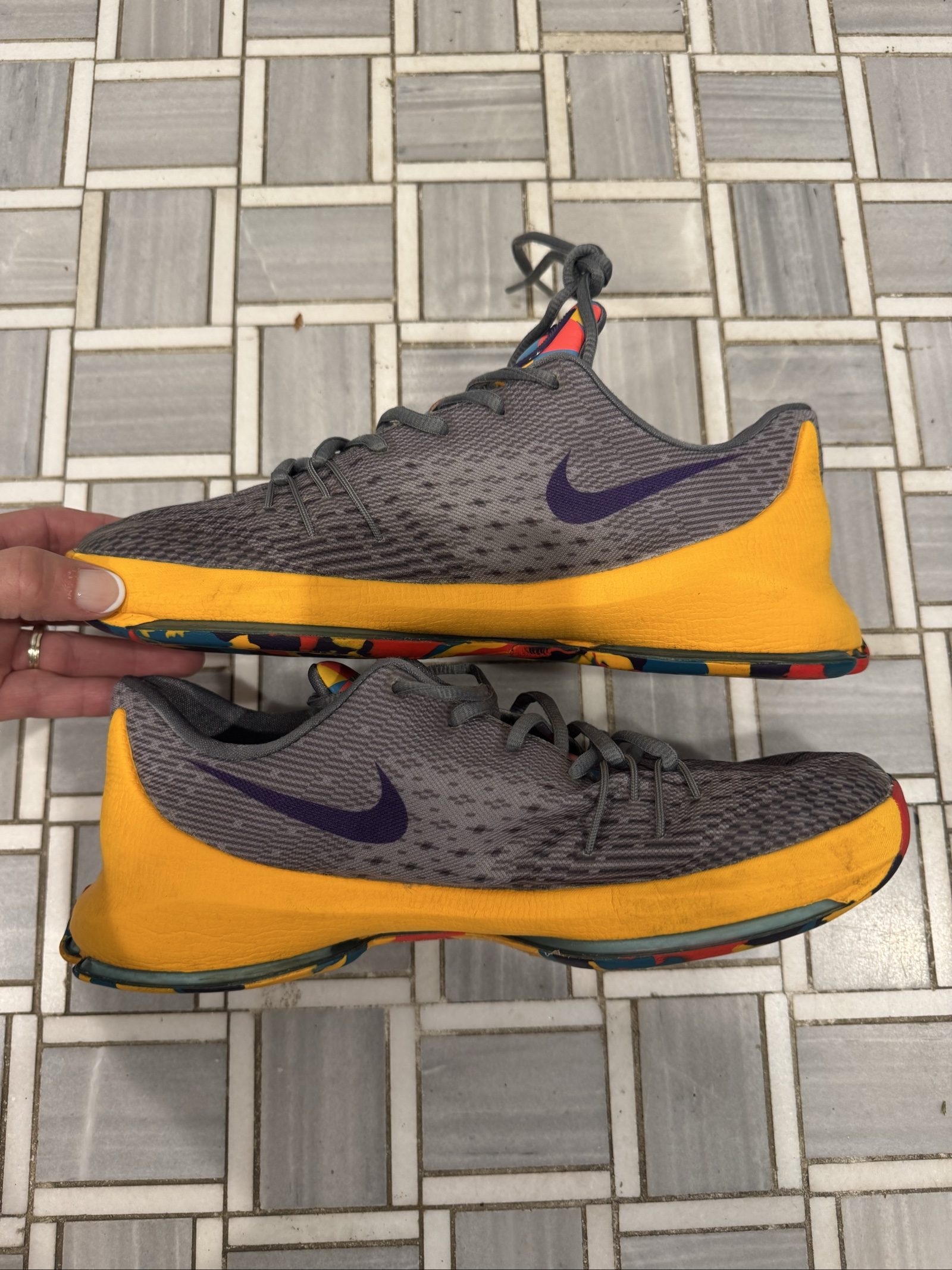 Nike KD 8 PG County Kevin Durant Basketball Shoes – Multicolor – Youth 7Y image 3