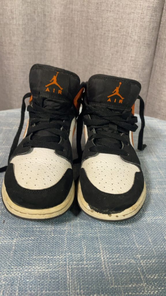Air Jordan 1 Mid Shattered Backboard GS 4.5Y Orange Black White