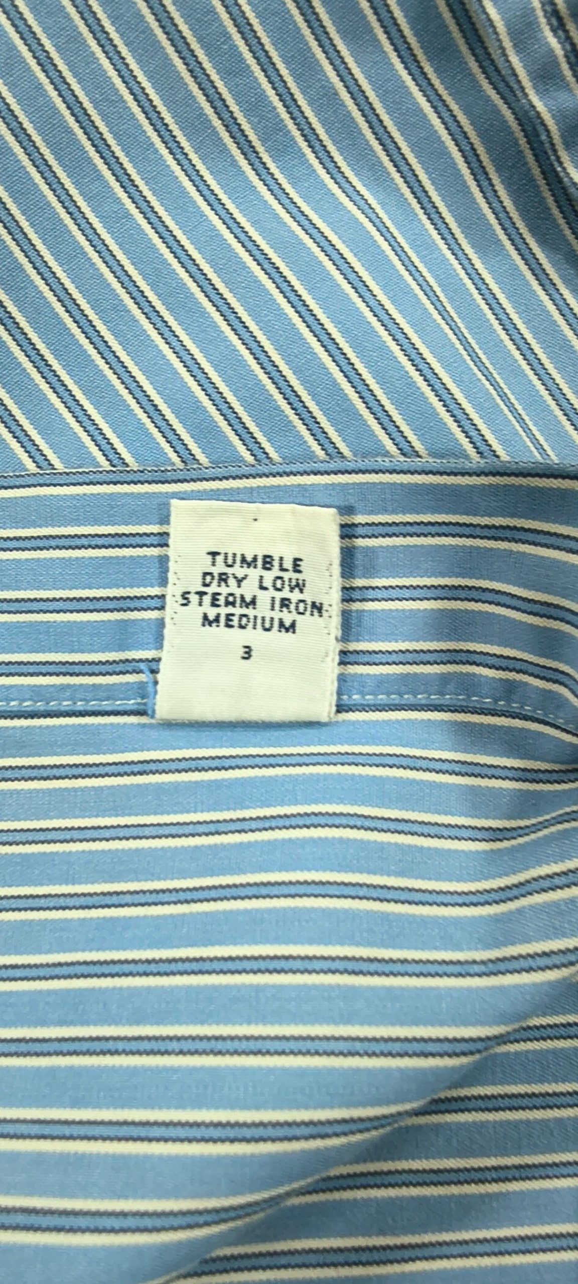 Polo by Ralph Lauren Blue & White Striped Dress Shirt Medium Cotton image 3